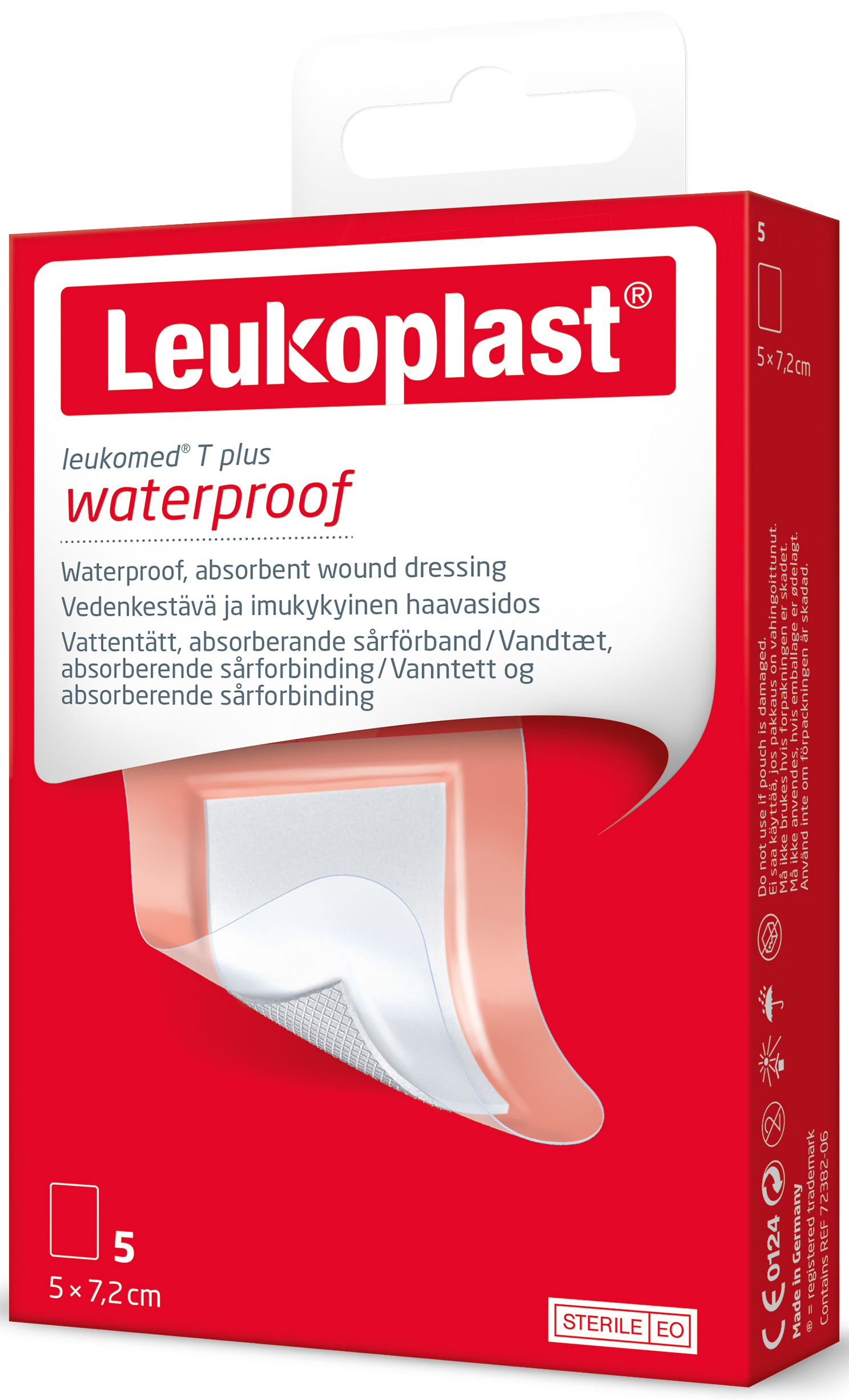 Leukoplast leukomed t plus 5 x 7,2 cm 5 st