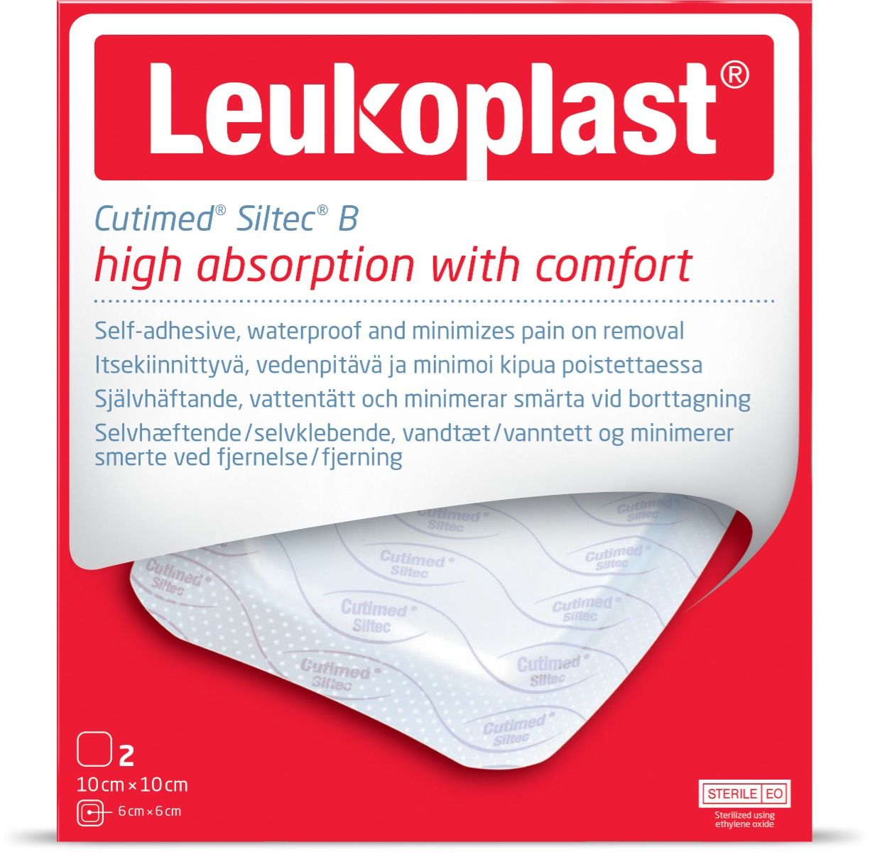 Leukoplast Cutimed Siltec B 10 x 10 cm 2 st