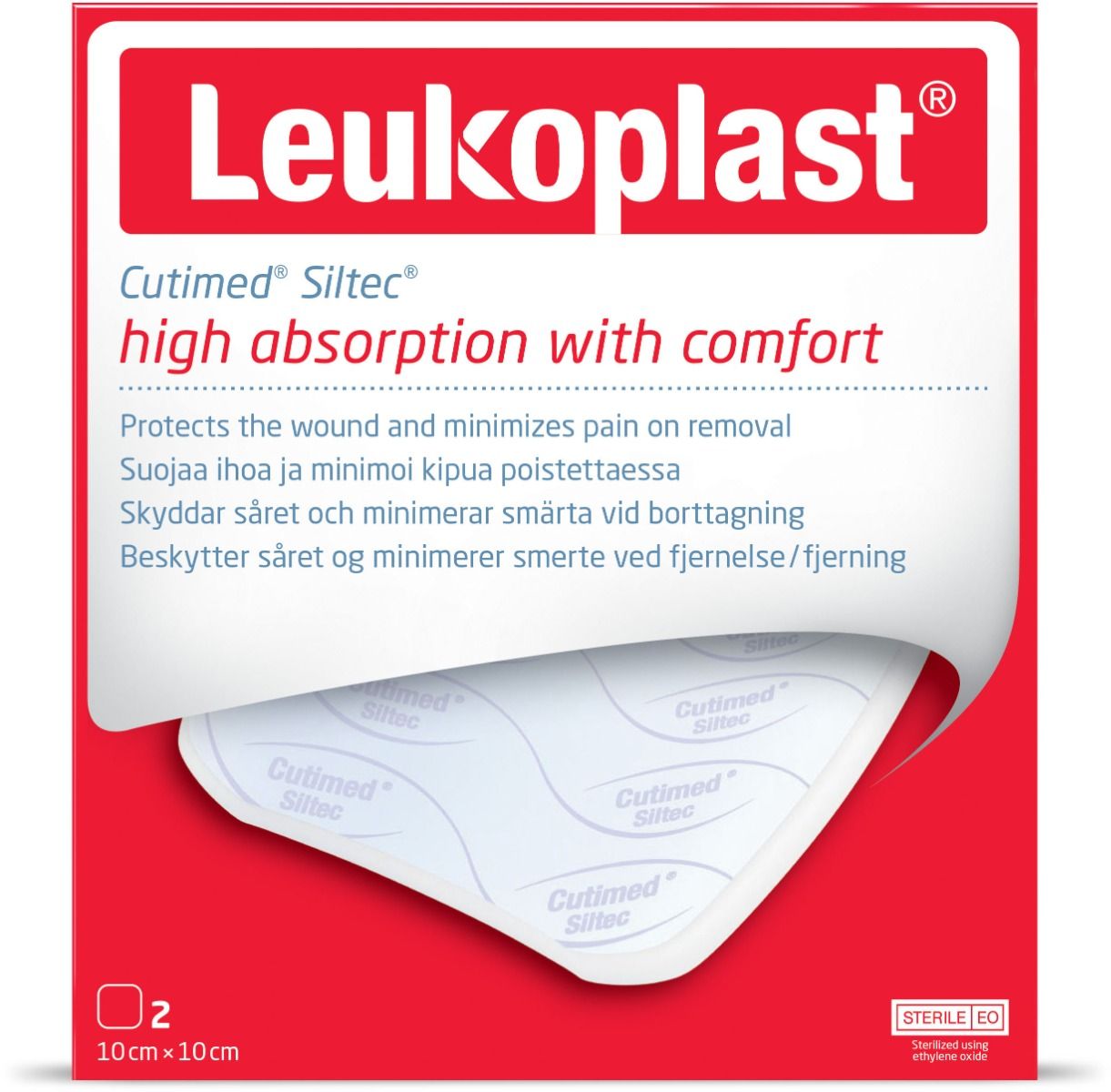 Leukoplast Cutimed Siltec 10 x 10 cm 2 st