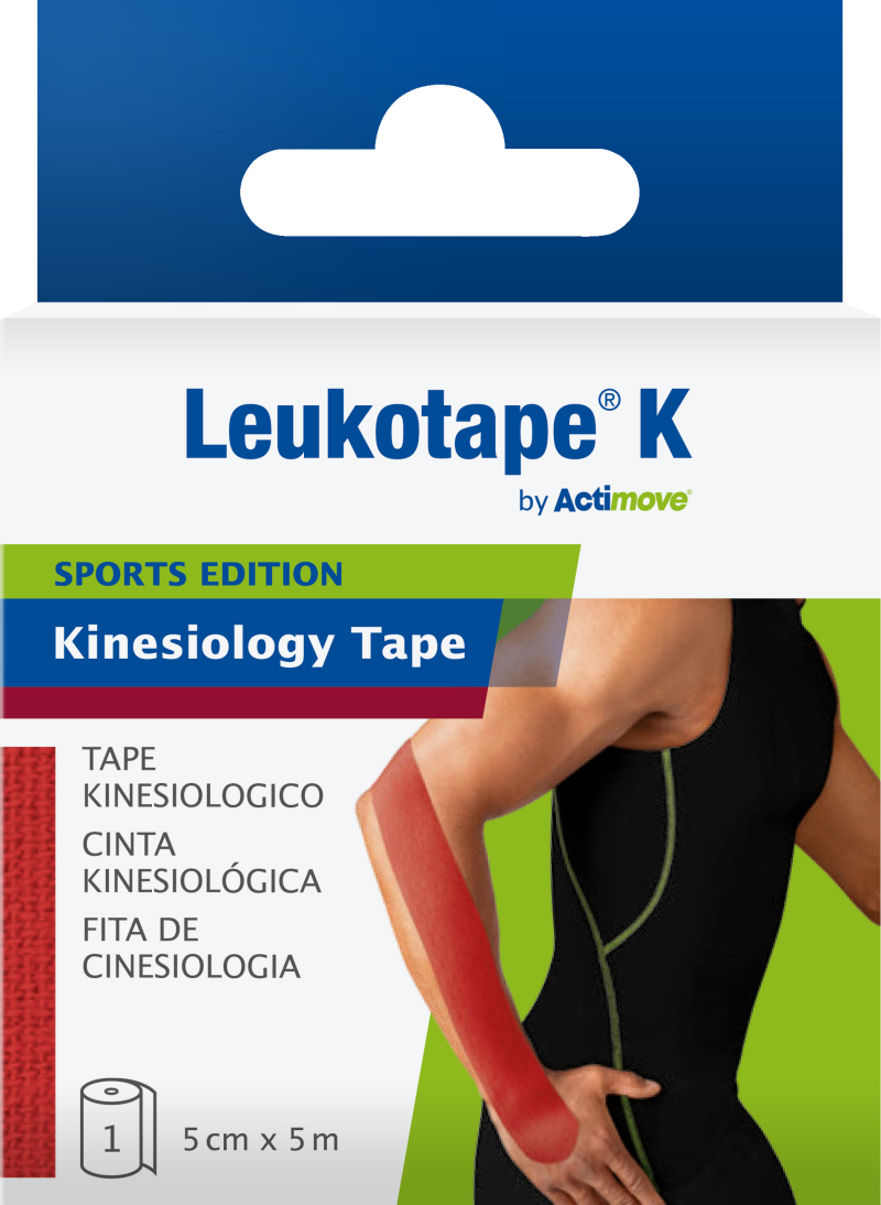 Leukotape K by Actimove Sports Edition  5cm X 5m Red 1st
