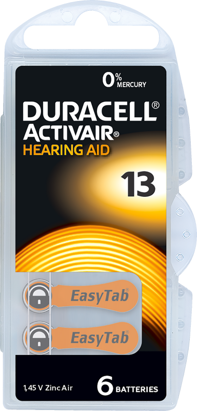 Duracell Activair batteri MF 13 6 st