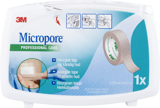 Micropore kirurgisk tejp brun,