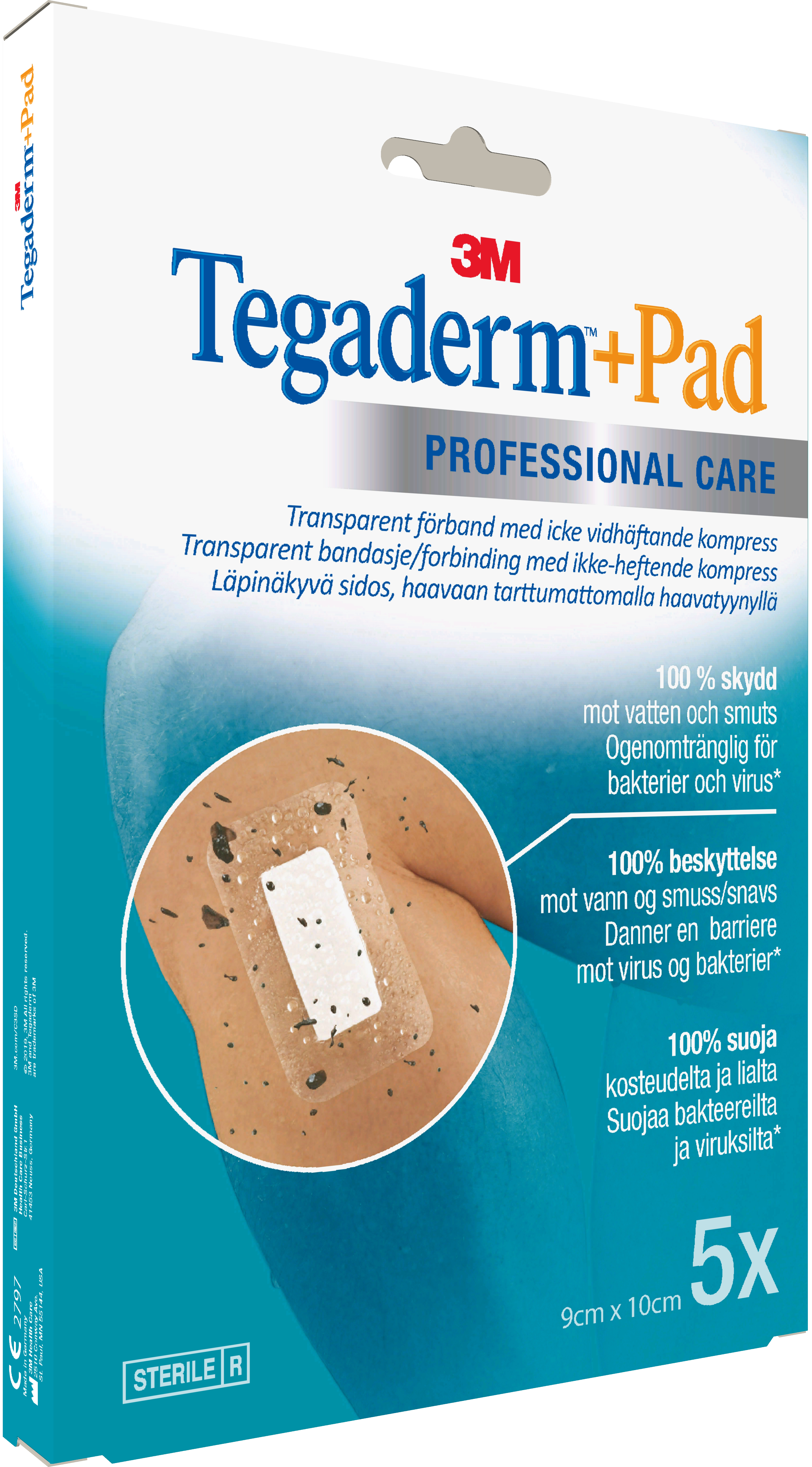 Tegaderm + Pad, 9 cm x 10 cm 5 st