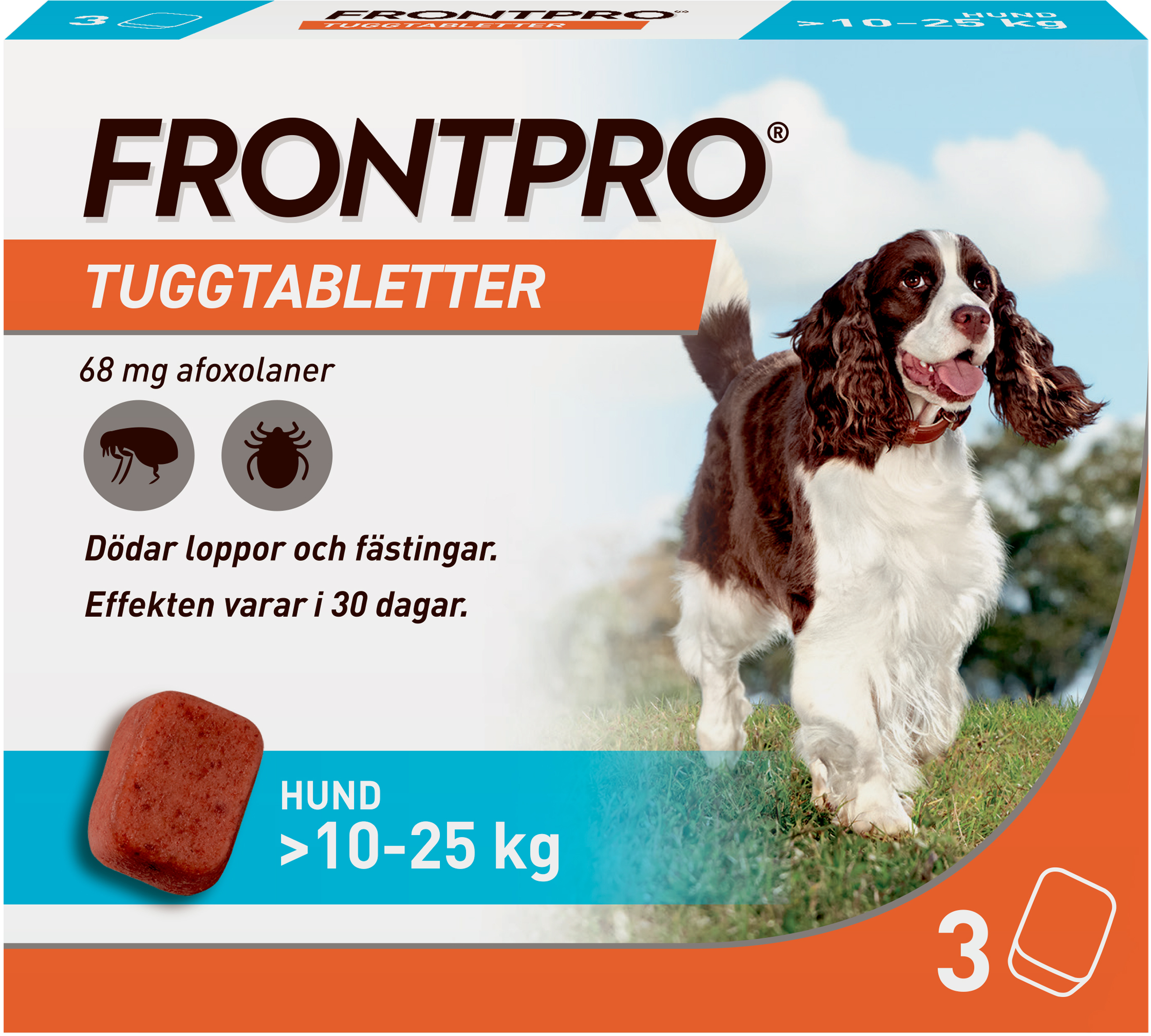 Frontpro för hund >10-25 kg, tuggtablett 68 mg