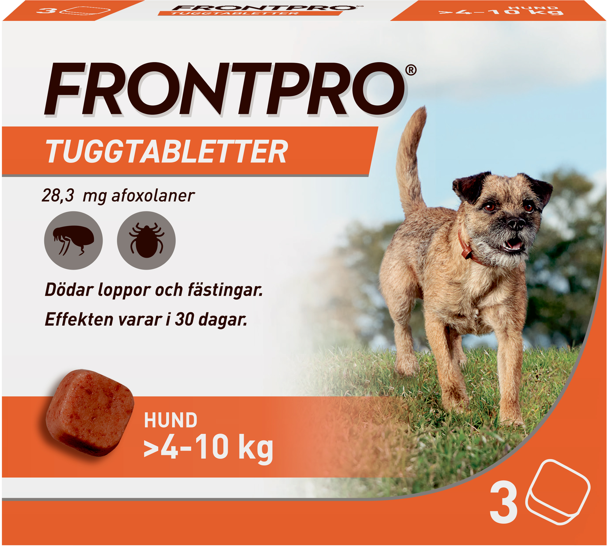 Frontpro för hund >4-10 kg, tuggtablett 28 mg