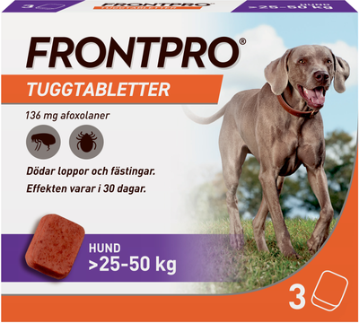 Frontpro för hund >25-50 kg, tuggtablett 136 mg