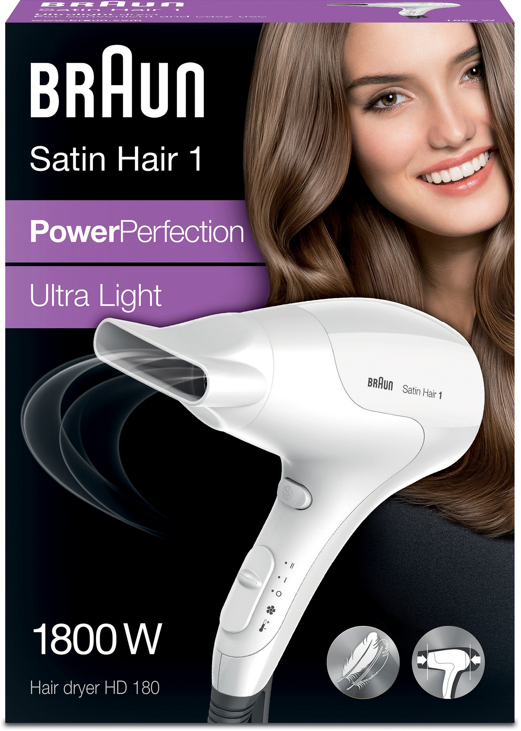 Braun Hairdryer HD180 Power Perfection 1 st