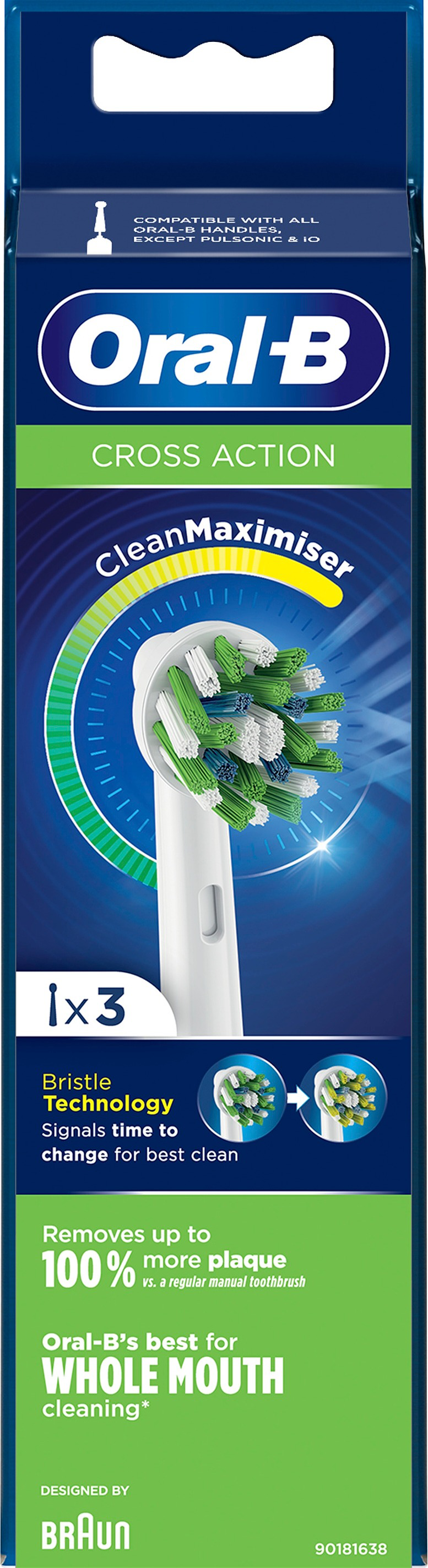 Procter & Gamble Sverige AB Oral-B CrossAction tandborsthuvud 3 st