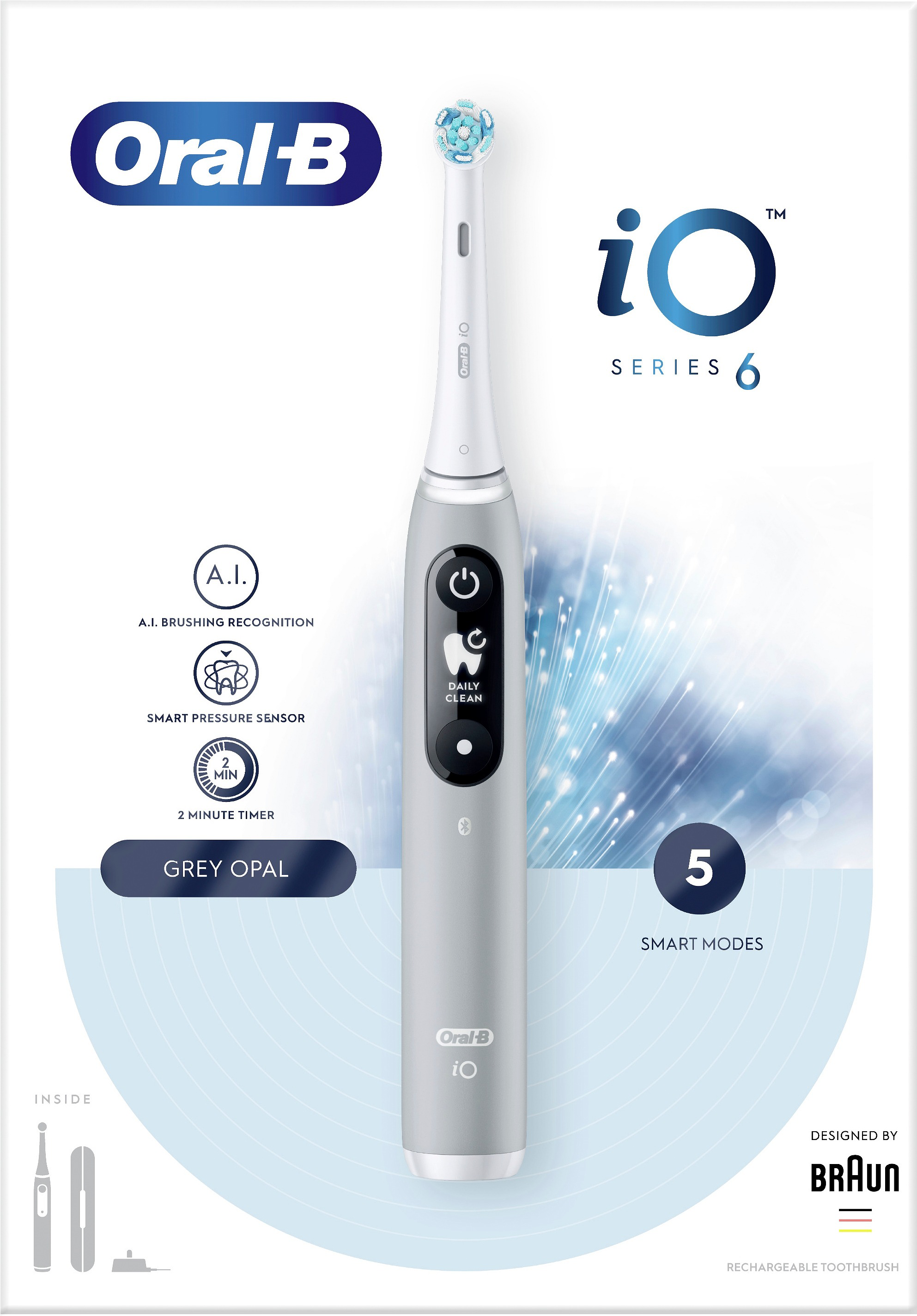 Oral-B iO6 Grey Opal UC Eltandborste 1 st