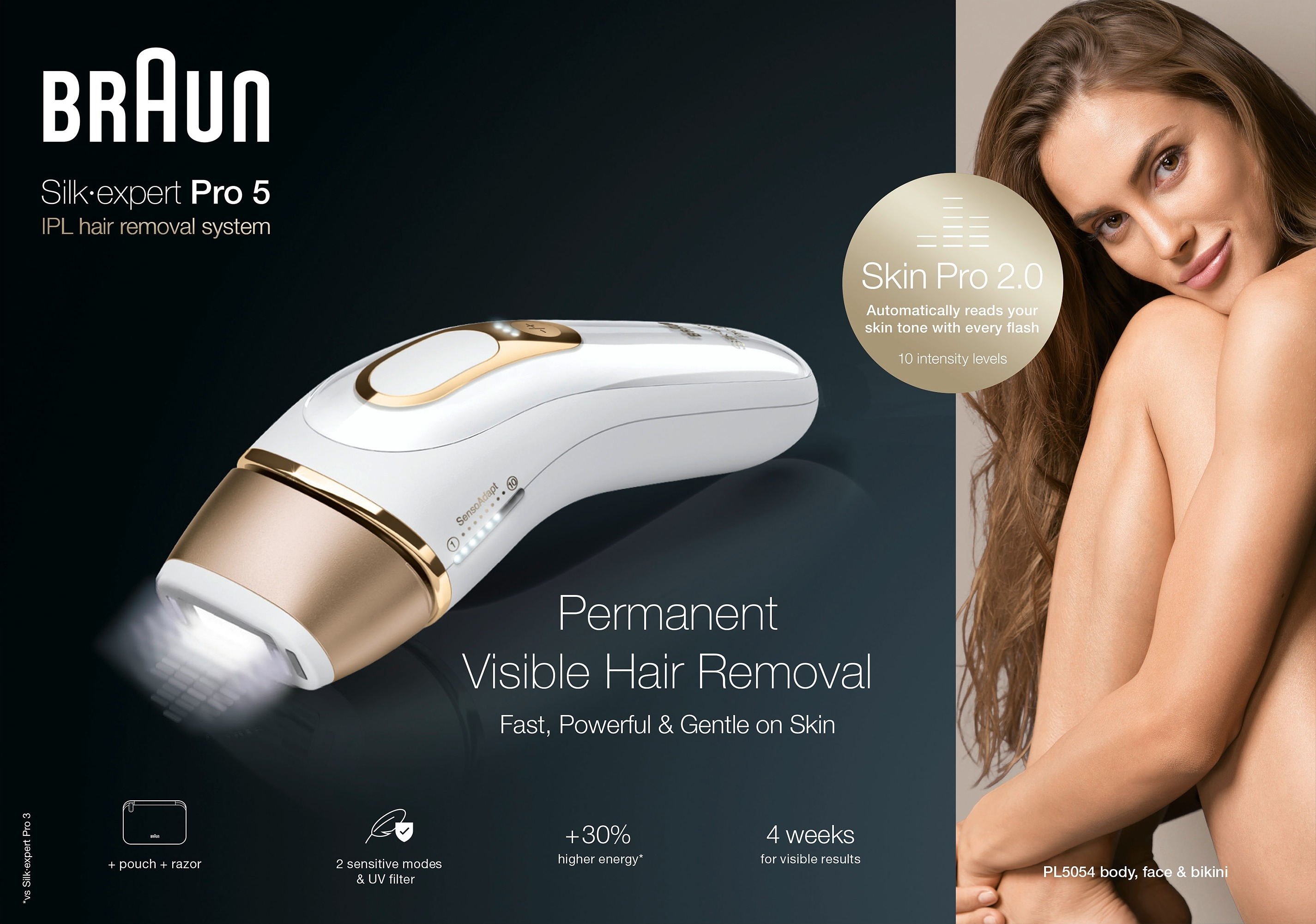 Braun IPL PL5054 White/Gold 1 st