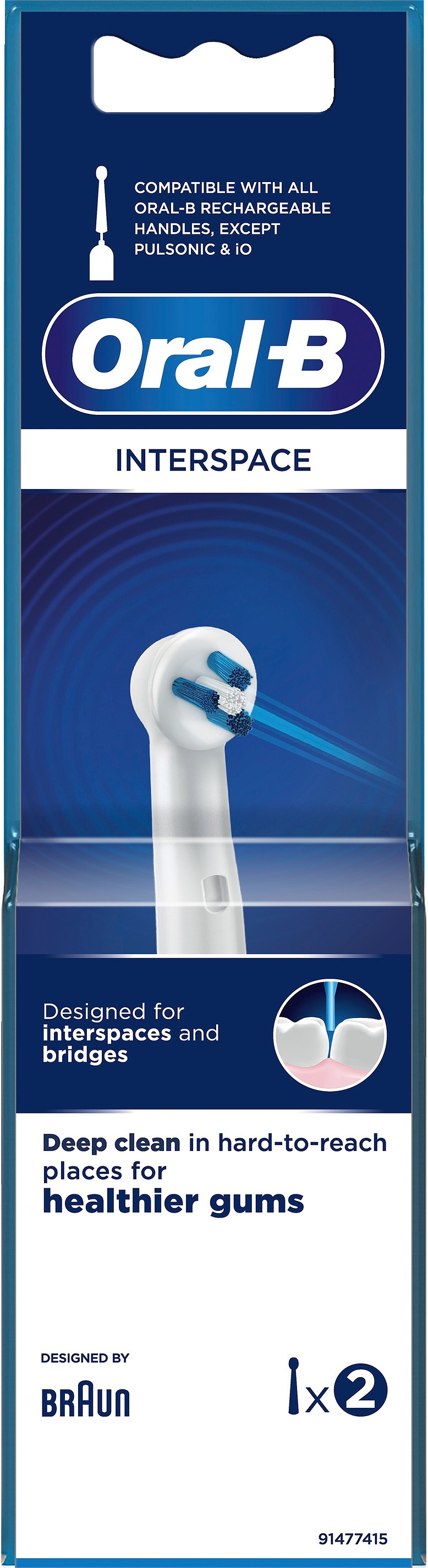 Oral-B Interspace Power Tip borsthuvud refill 2 st