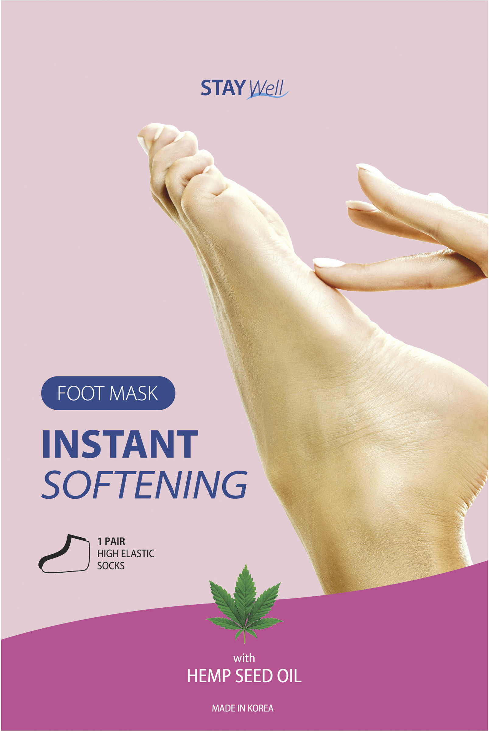 Stay Well Instant Softening Foot Mask 1 par