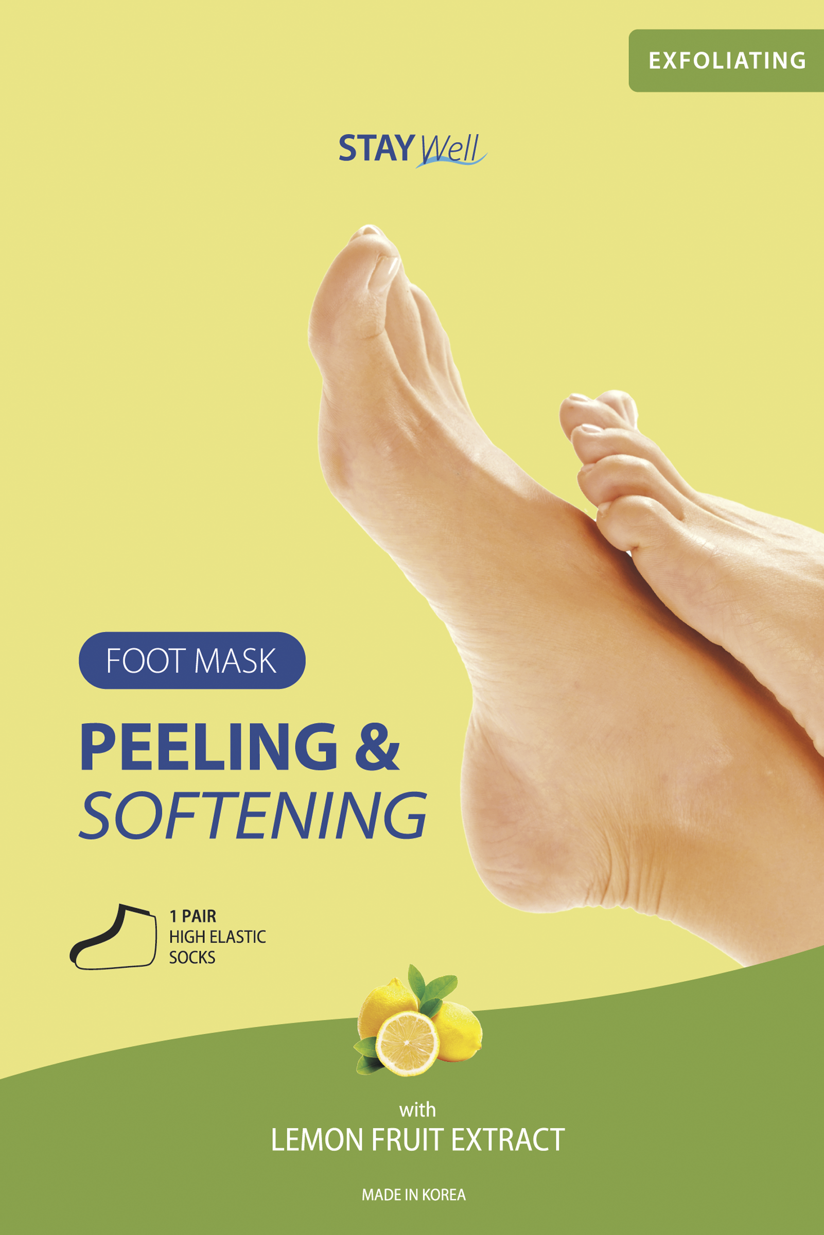 Stay Well Peeling & Softening Foot Mask 1 par