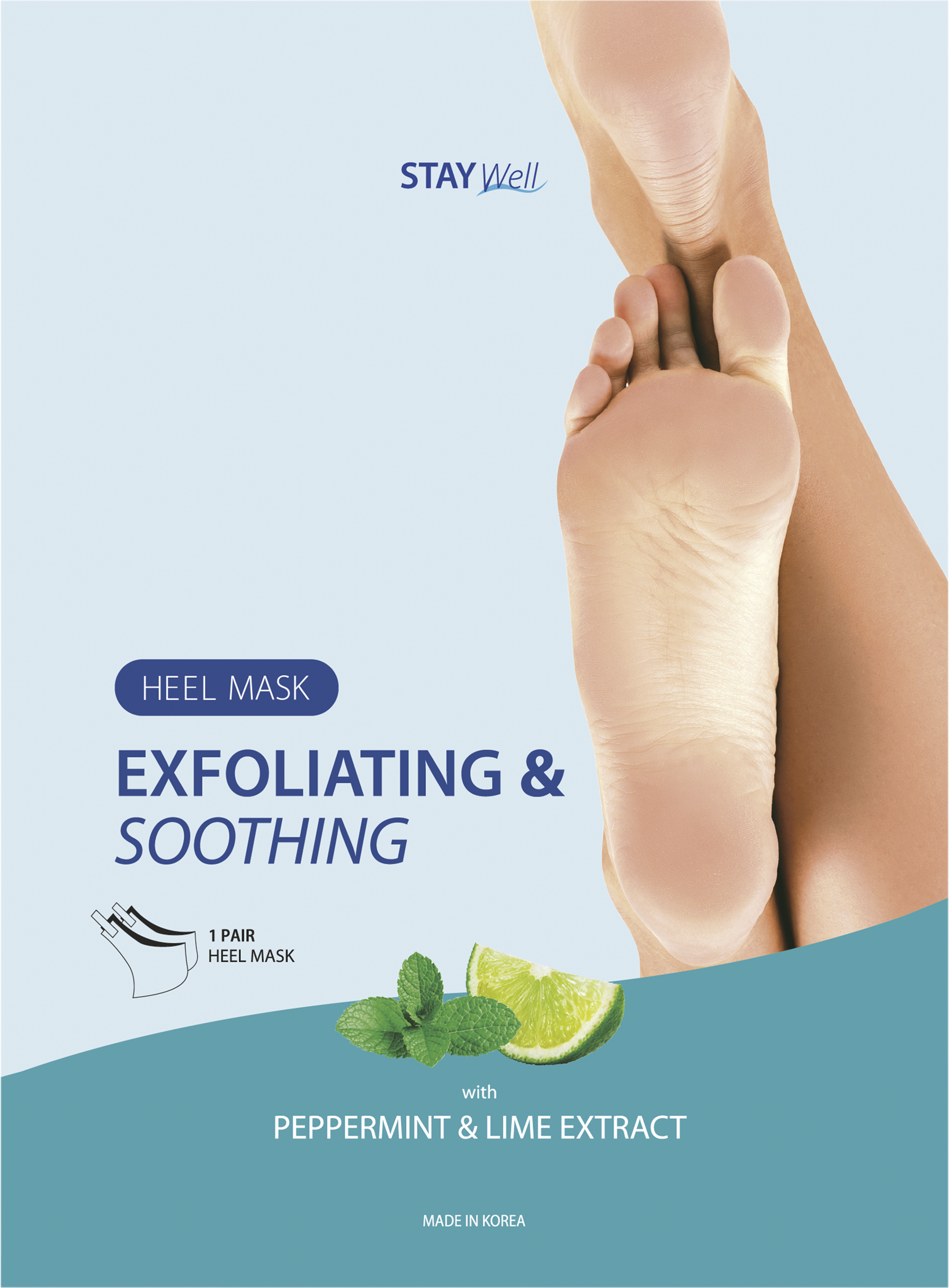 Stay Well Exfoliating & Soothing Heel Mask 1 par