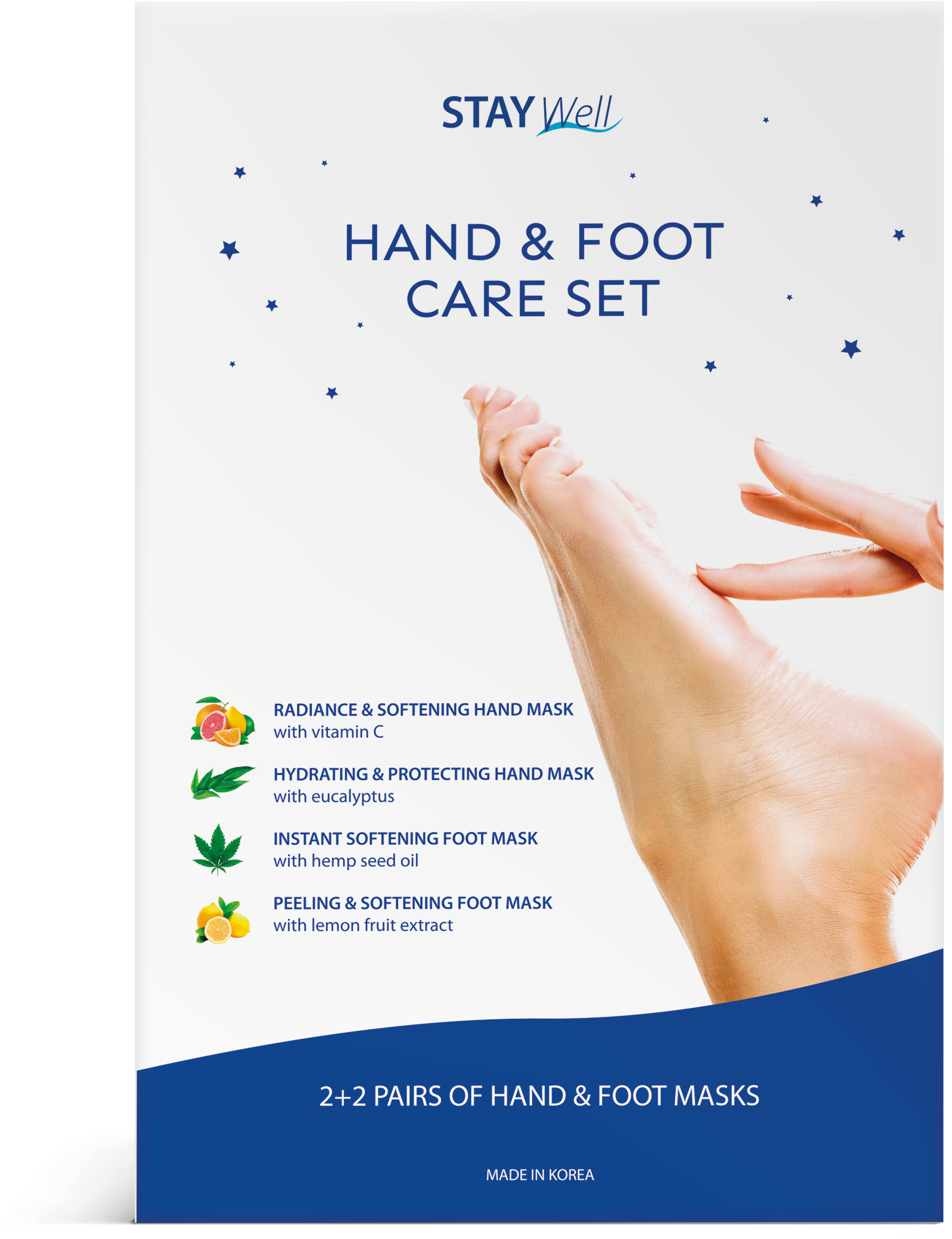 Nordic Cosmetics & Healthcare AB Stay Well Hand & Foot Care 4 par