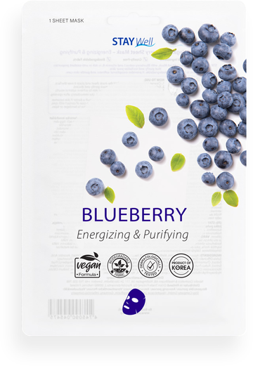 Stay Well Vegan Sheet Mask Blueberry