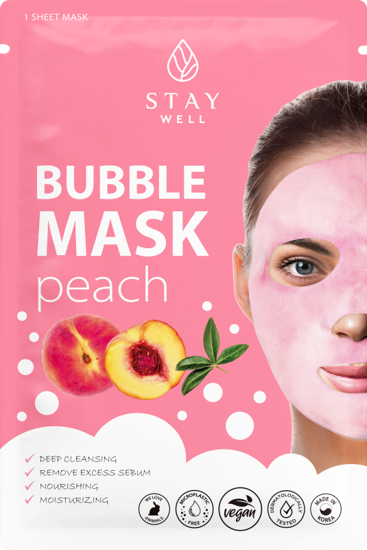 Stay well Deep Cleansing Bubble Mask PEACH 1 st