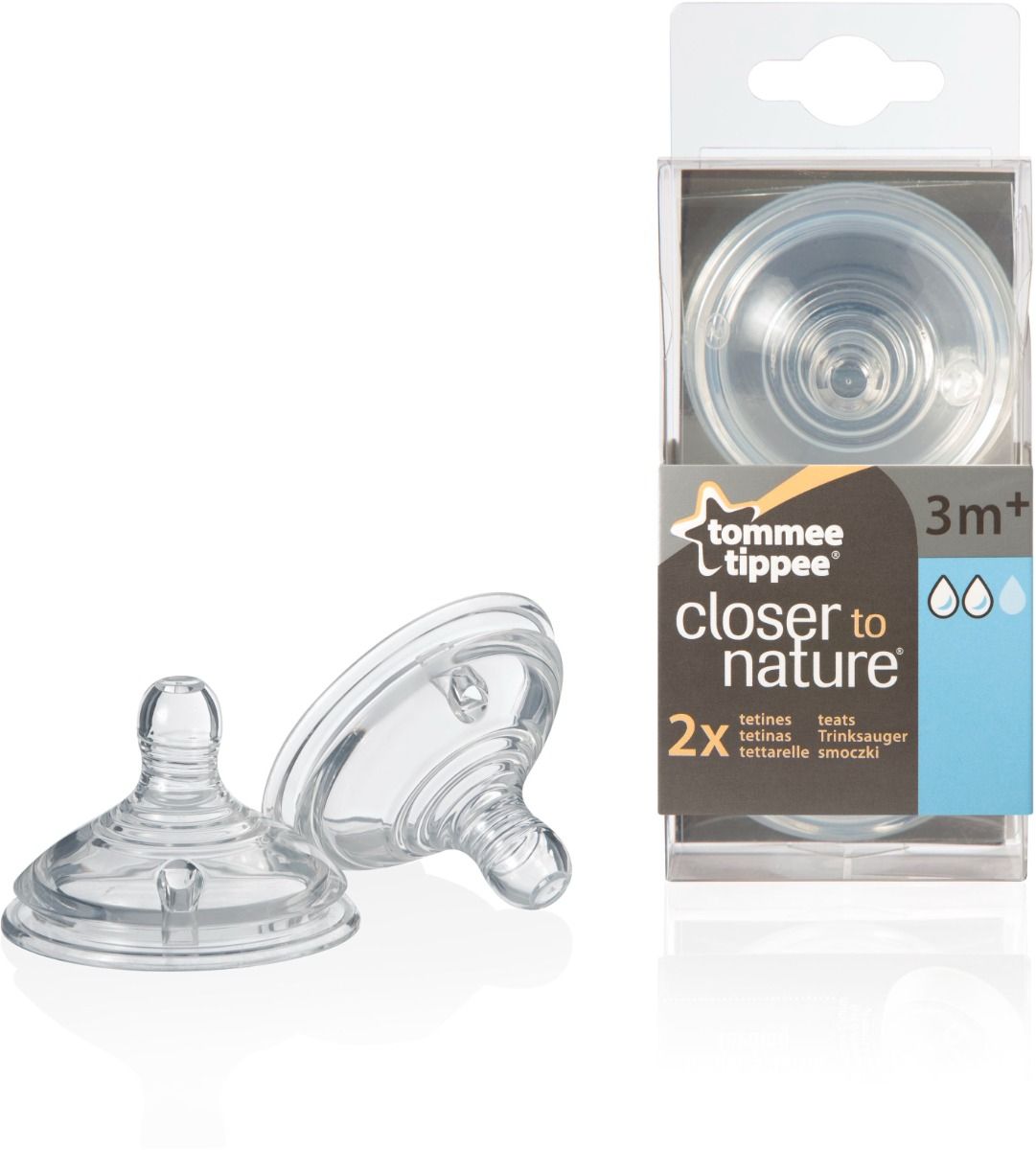 Tommee Tippee Dinnapp Steg2 napp 3M+ 2 st