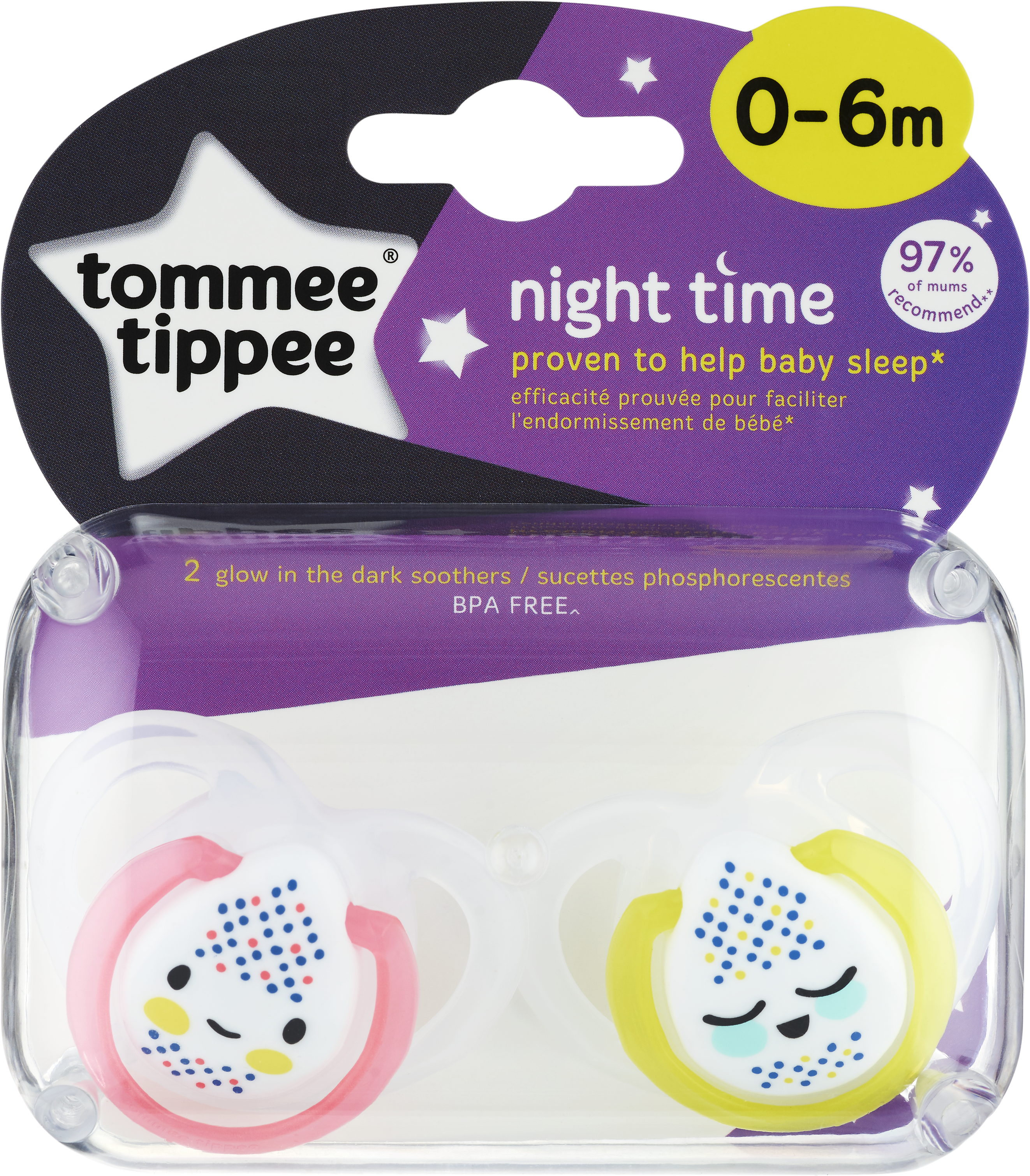 Tommee Tippee Sugnapp Nighttime 0-6 mån 2 st