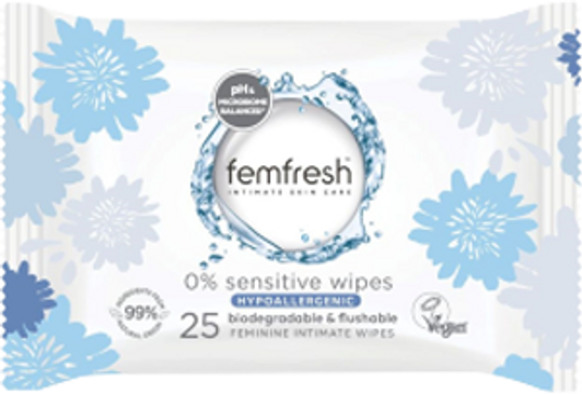 Femfresh Wipes 0%