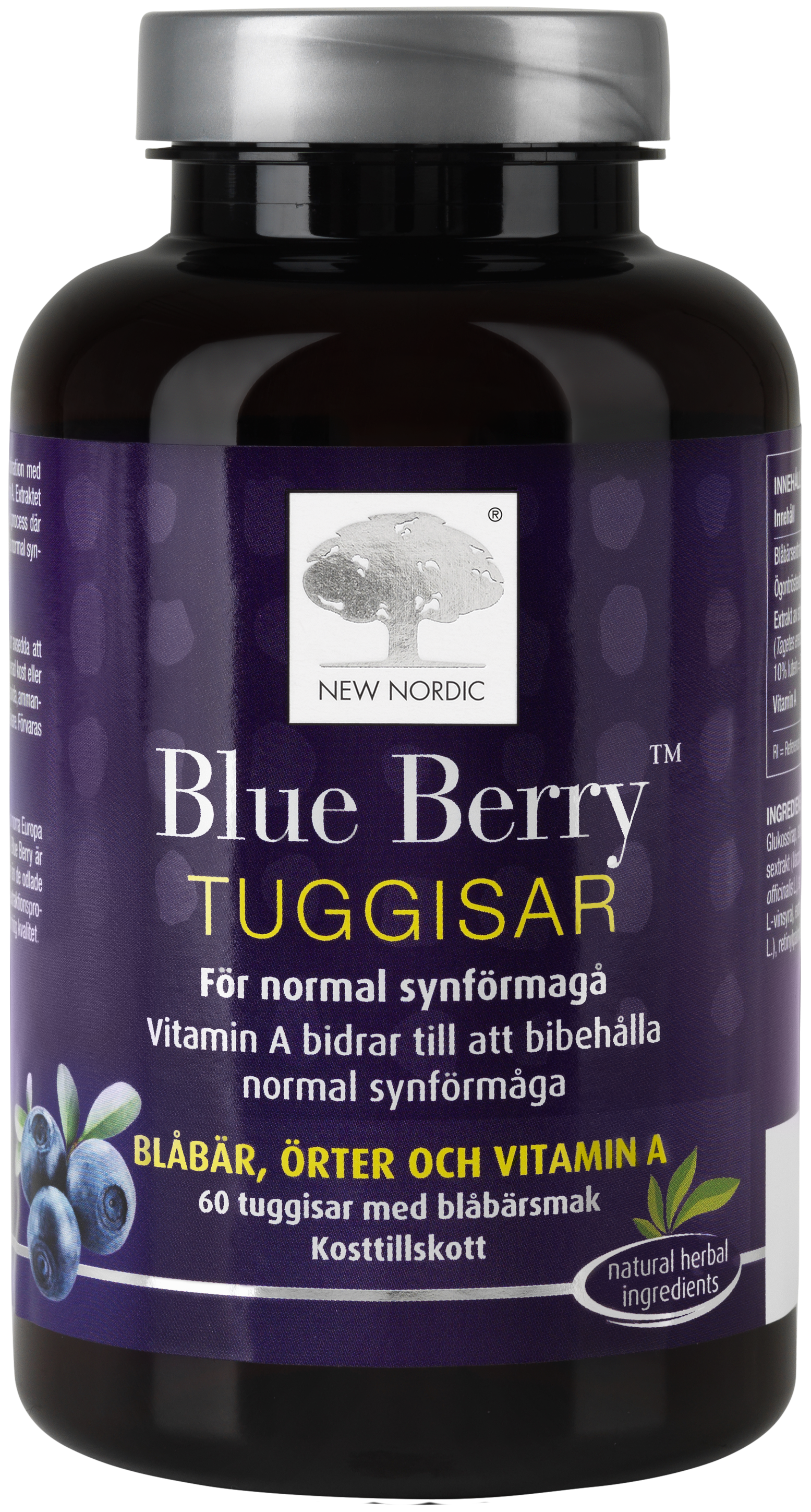 New Nordic Blue Berry tuggisar 60 st