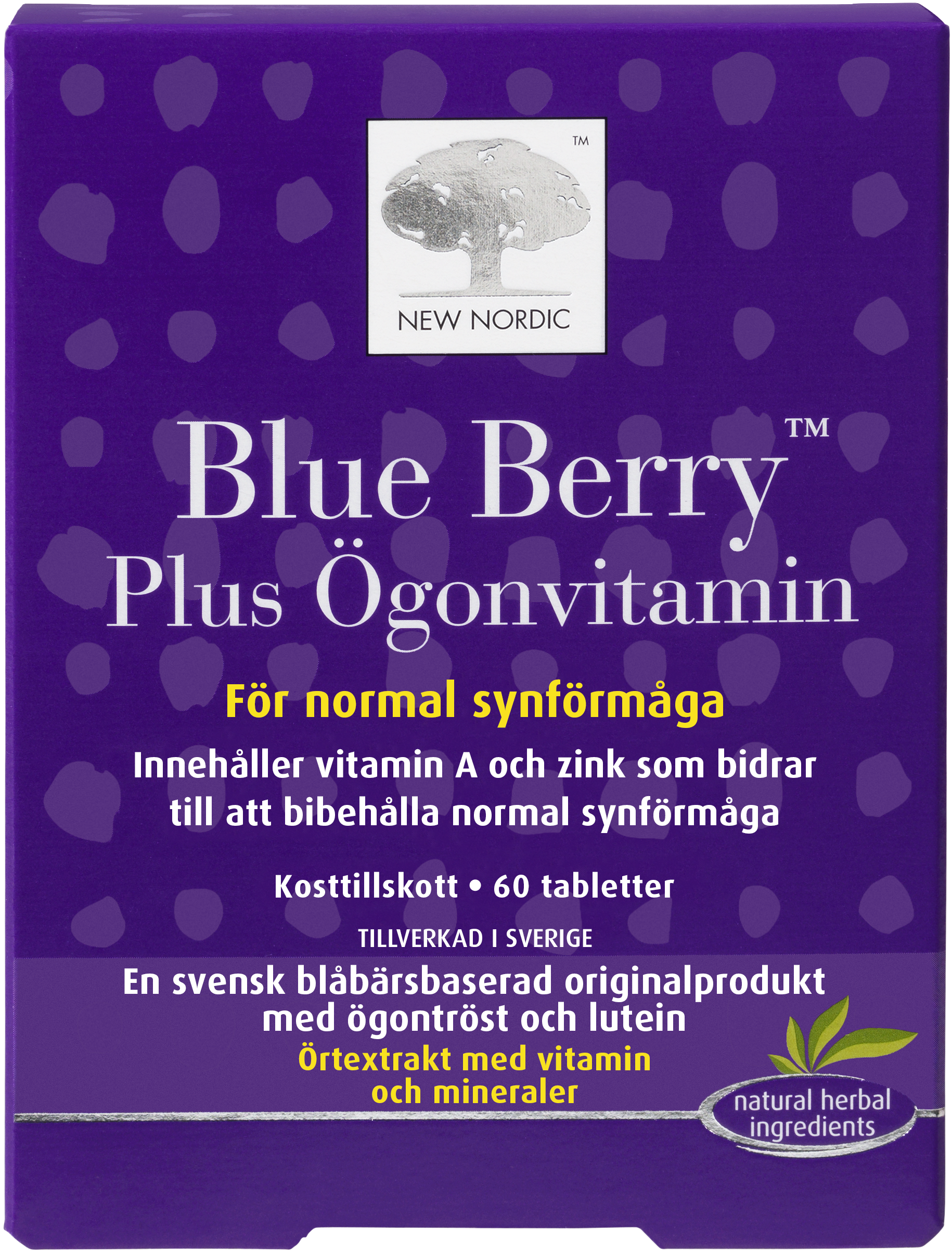 New Nordic AB New Nordic Blue Berry Plus 60 st