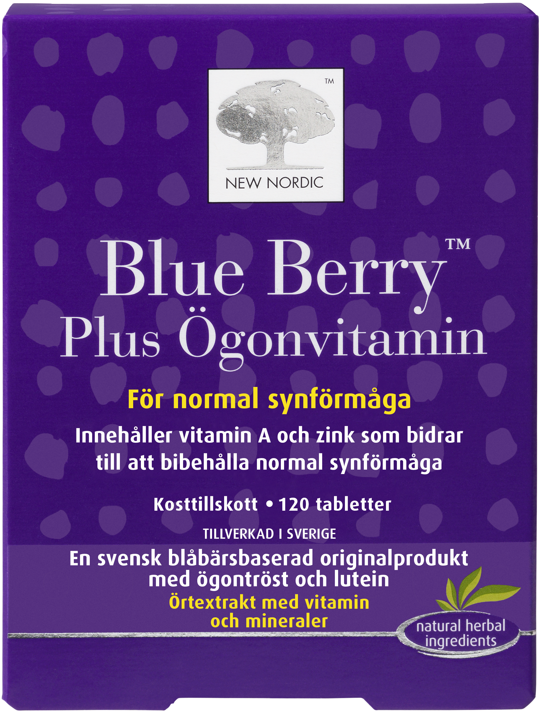 New Nordic AB New Nordic Blue Berry Plus 120 st