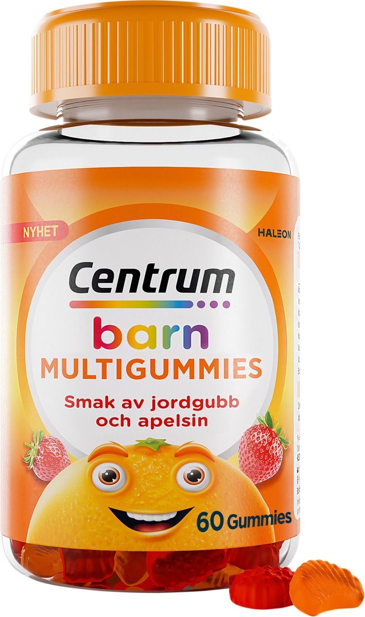Centrum barn Multivitamin Gummies, jordgubb & apelsin 60 st