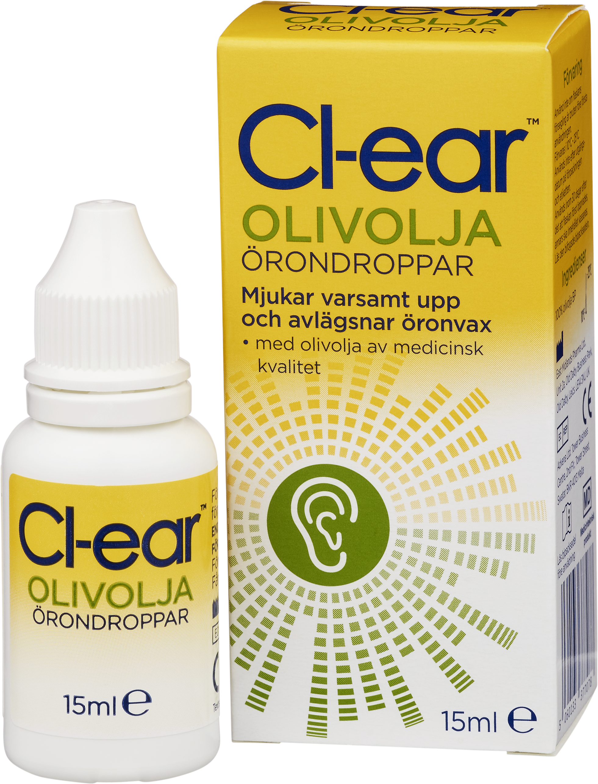 MedFour AB Cl-ear Örondroppar Olivolja 15 ml