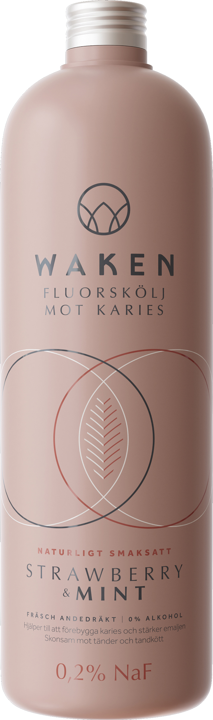 Waken Fluorskölj Strawberry & Mint 500 ml