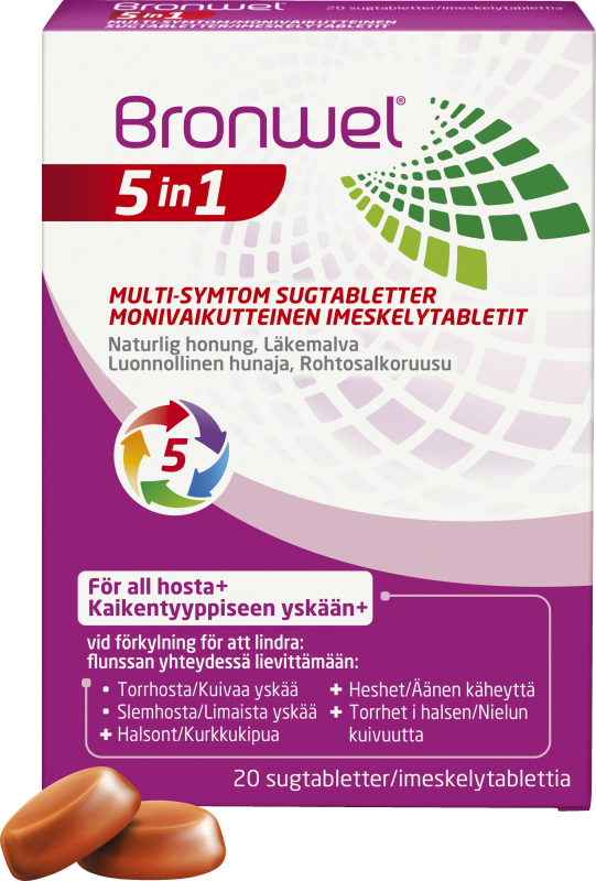 Bronwel 5in1 Multi-Symptom Sugtabletter