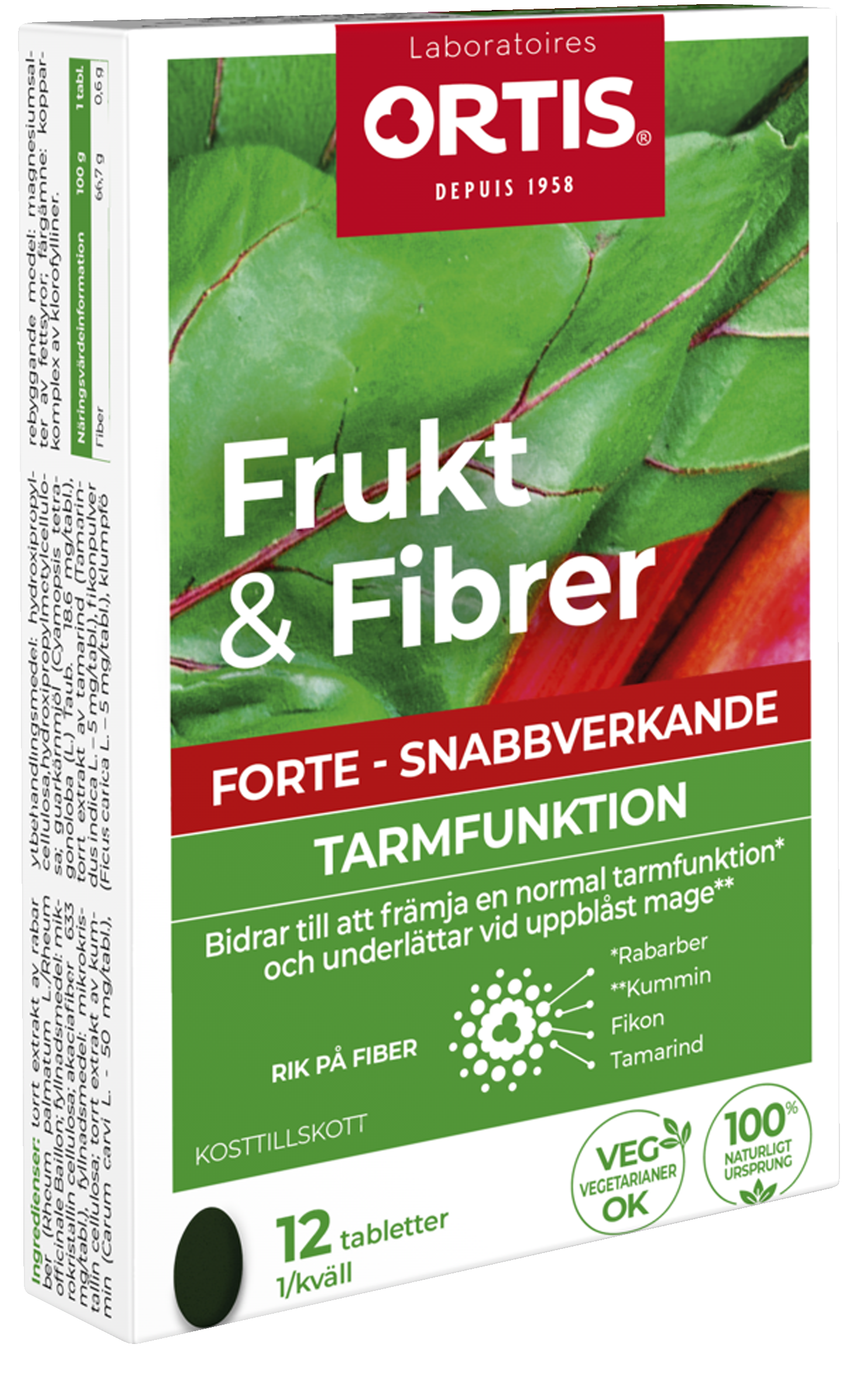 Frukt & Fibrer Forte 12 st