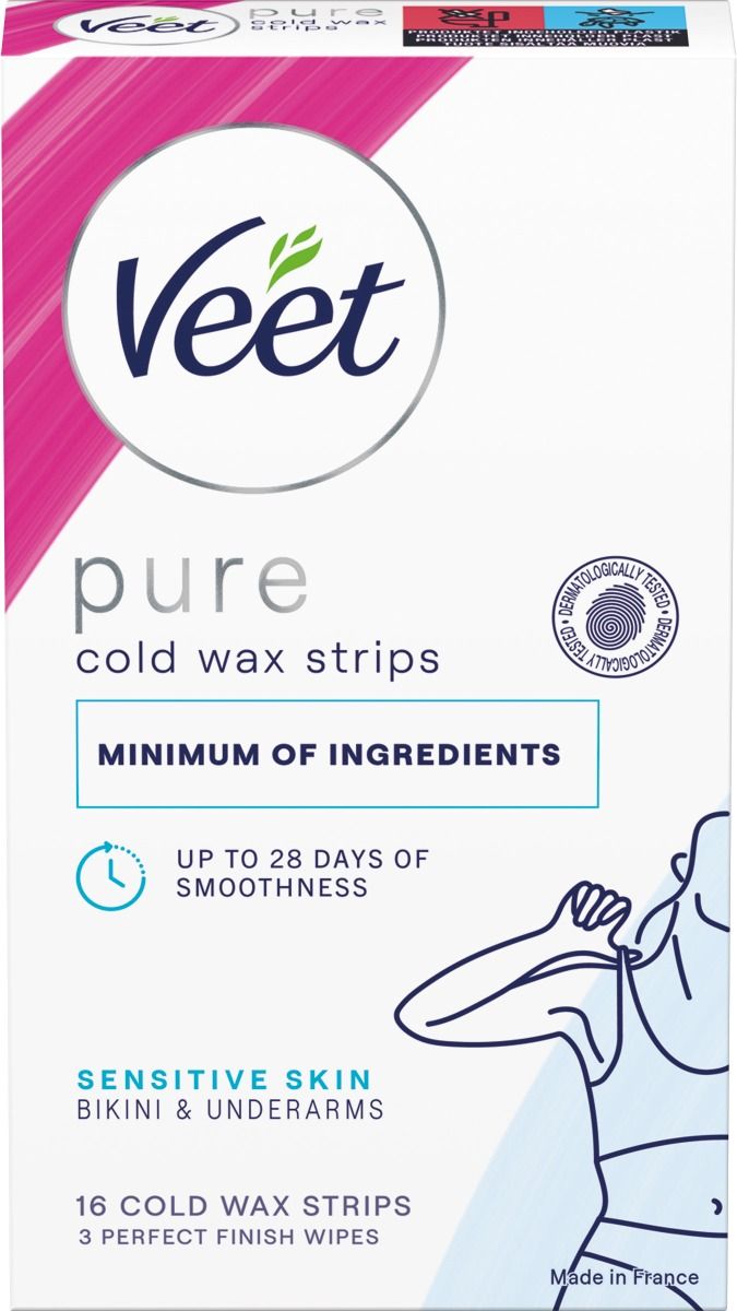 Veet Pure Vaxremsor Känslig hud bikini & underarm 16 st