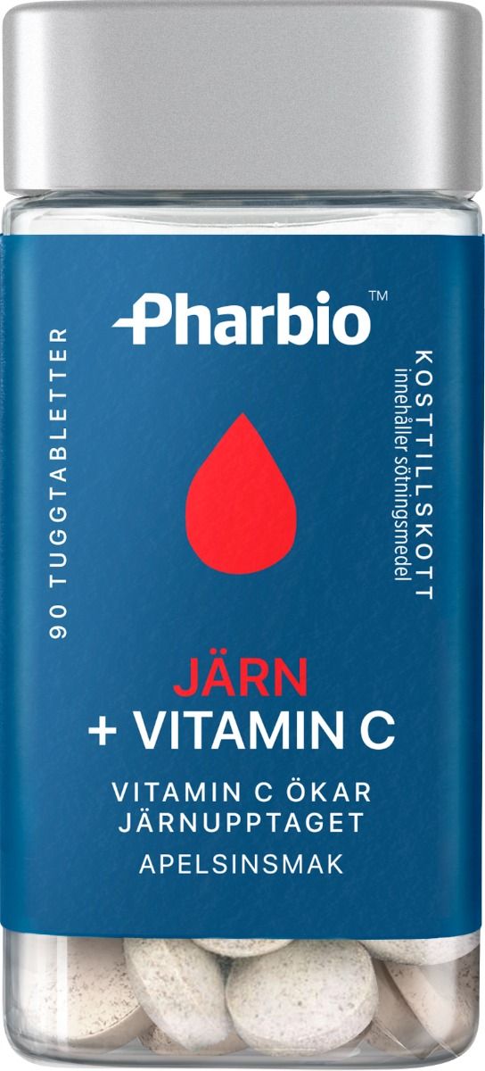 Orkla Care AB Pharbio Järn + Vitamin C 90 st