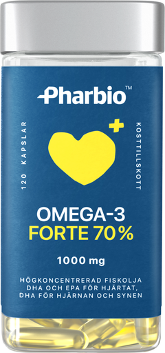 Pharbio Omega-3 Forte kosttillskott.