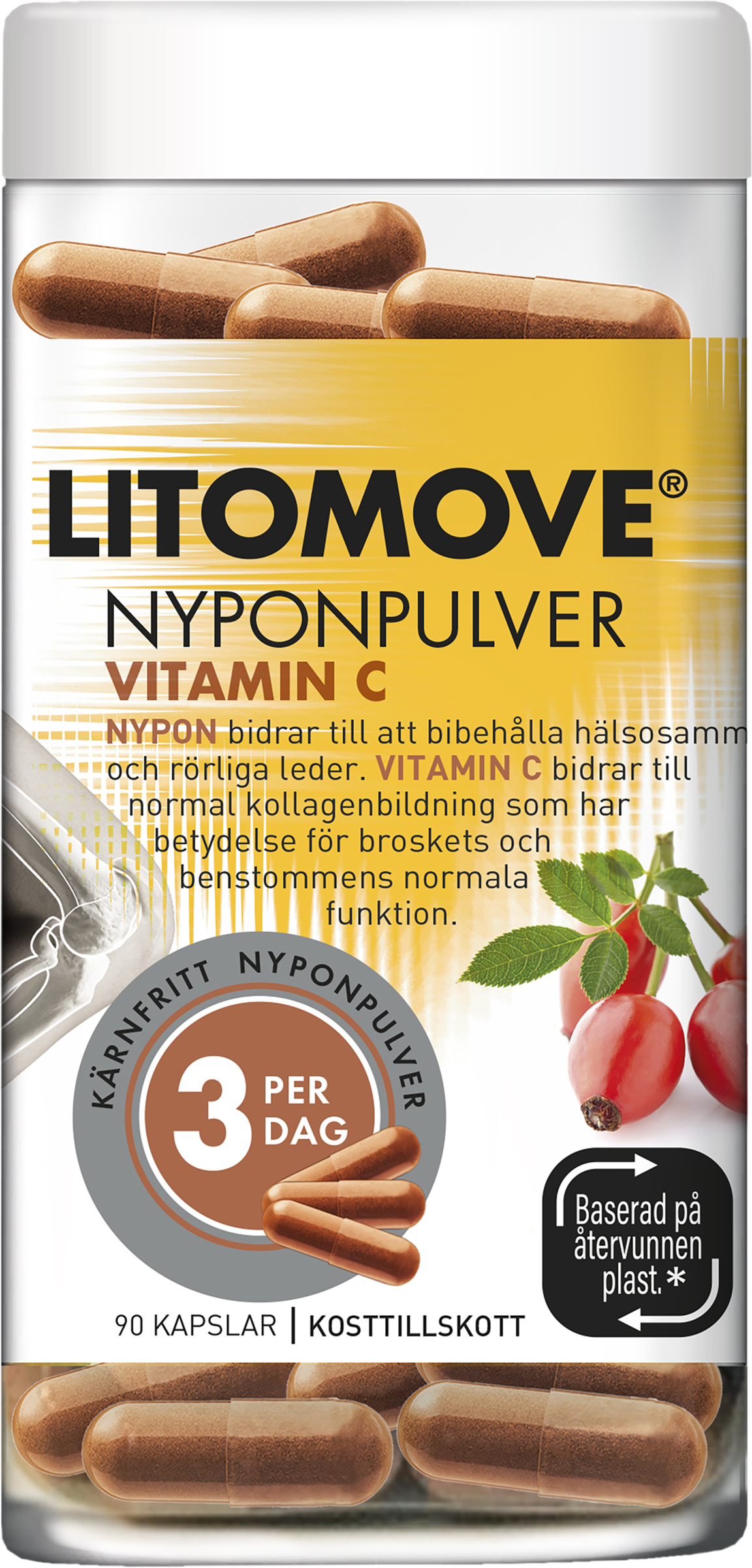 Orkla Care AB Litomove Nyponpulver Kapslar 90 st