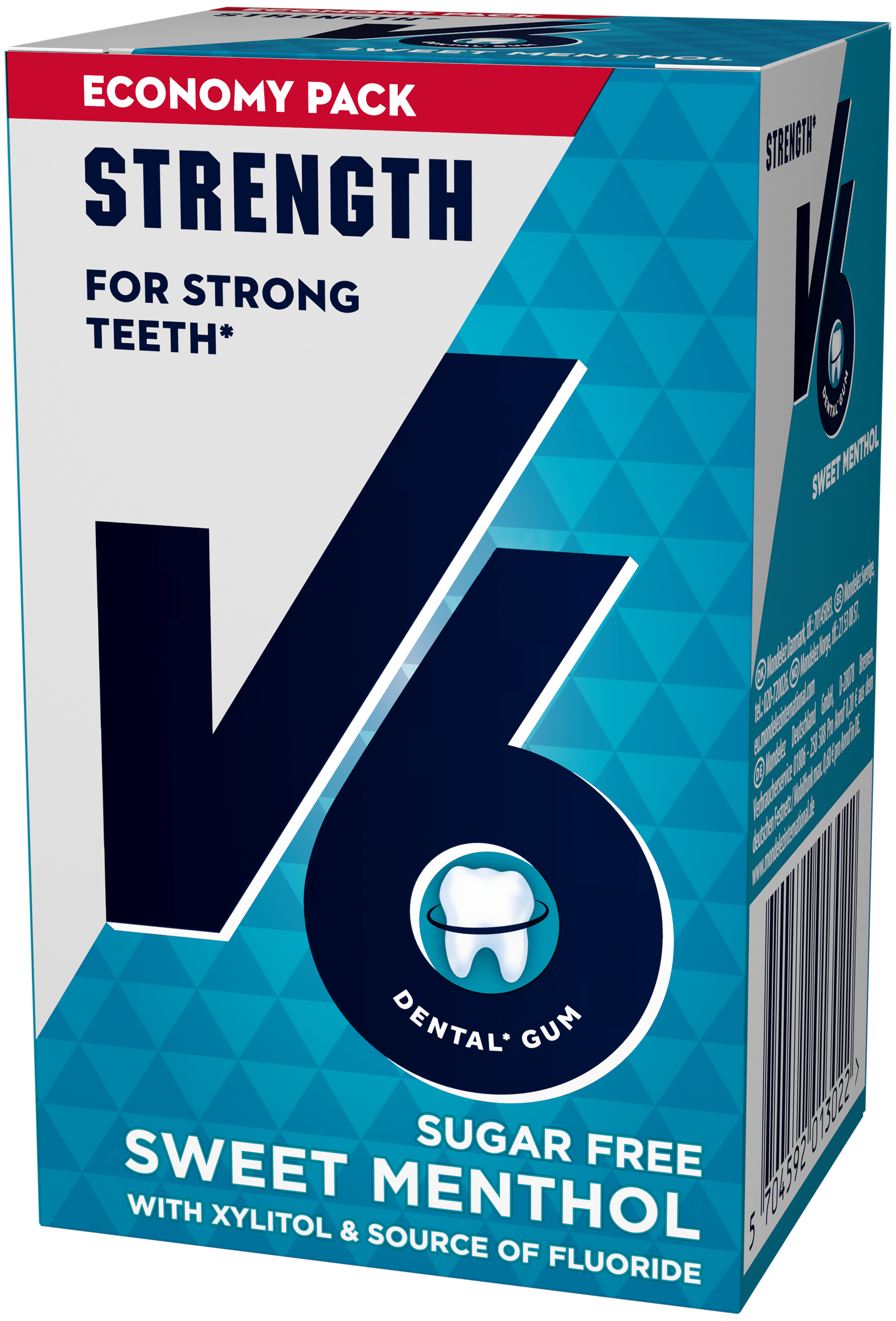 V6 Strong Teeth Sweet Menthol med fluor 50 st