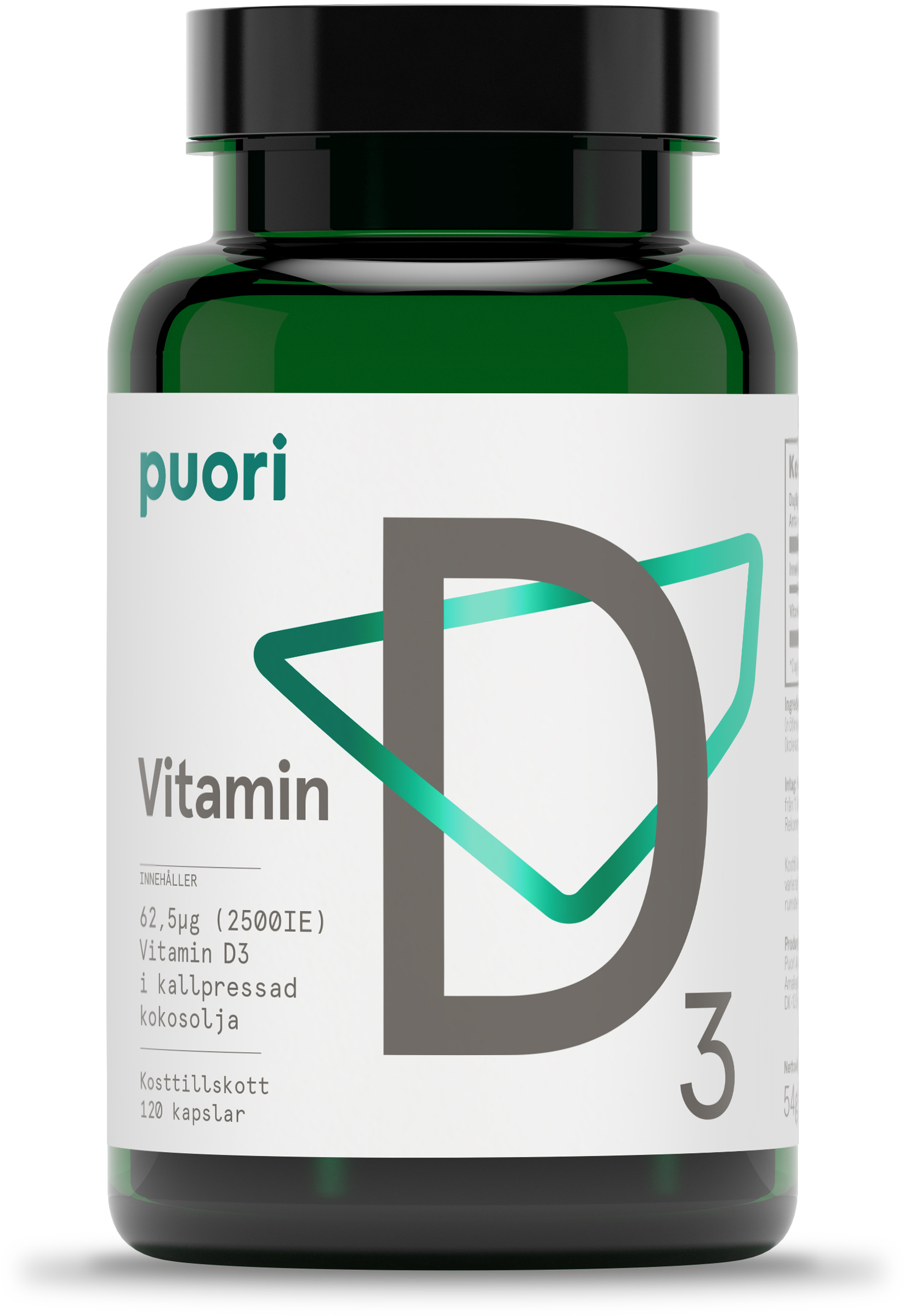 Puori APS Puori D3 D-vitamin 120 st