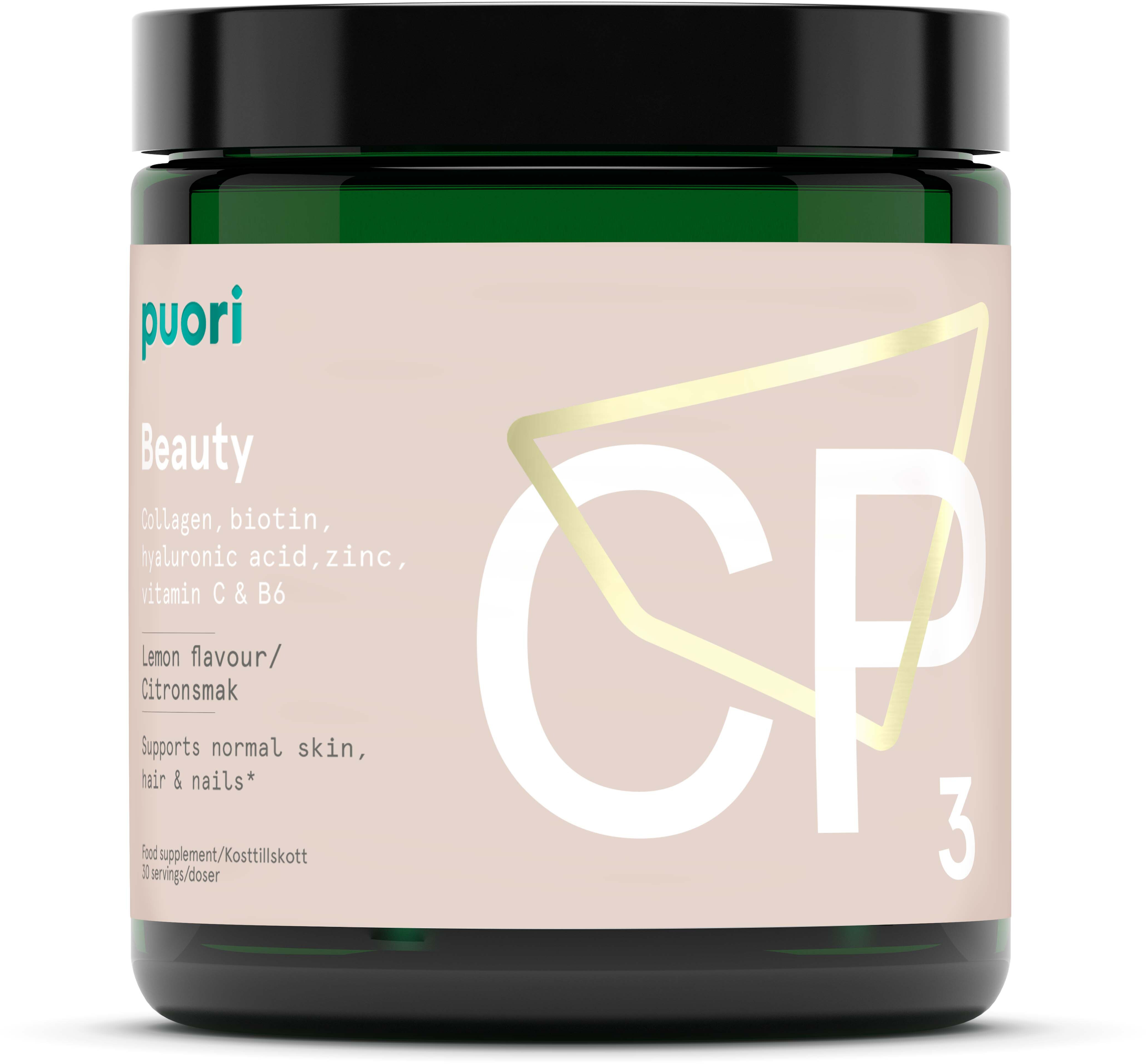 Puori CP3 Kollagen med vitaminer och mineraler med citron 185,2g