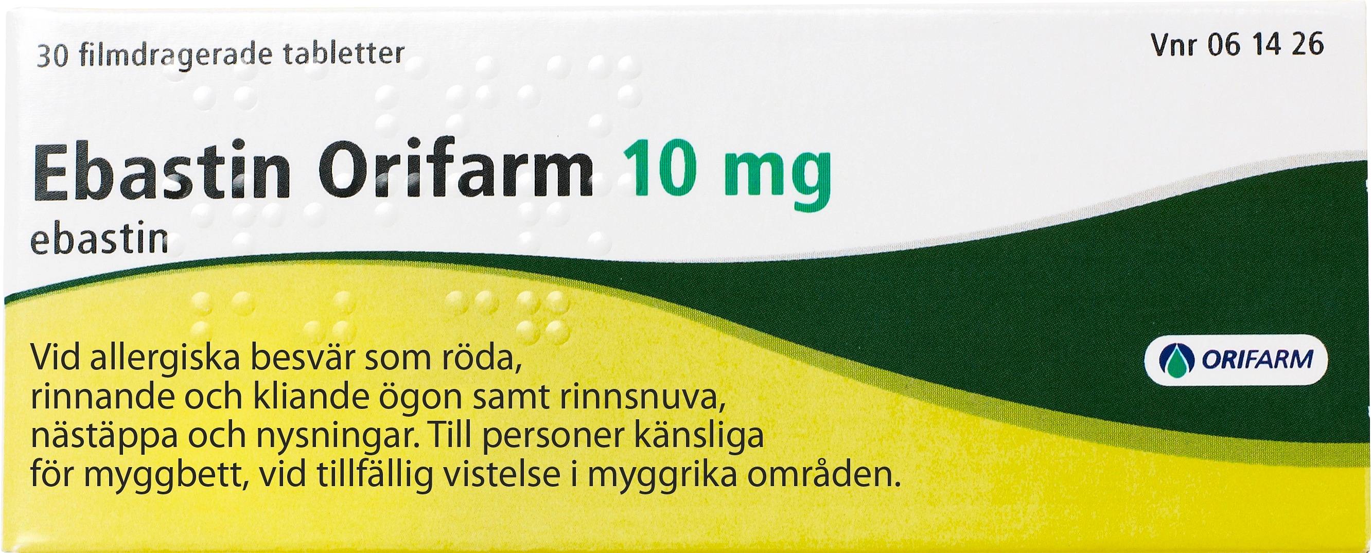 Ebastin Orifarm, filmdragerad tablett 10 mg