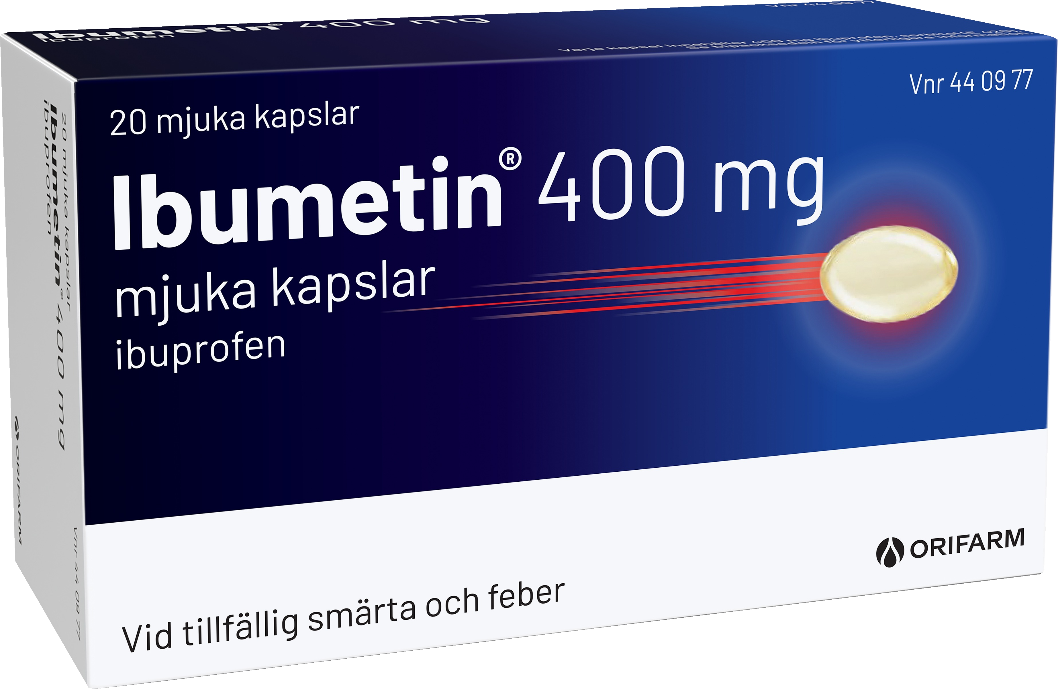 Ibumetin, kapsel, mjuk 400 mg