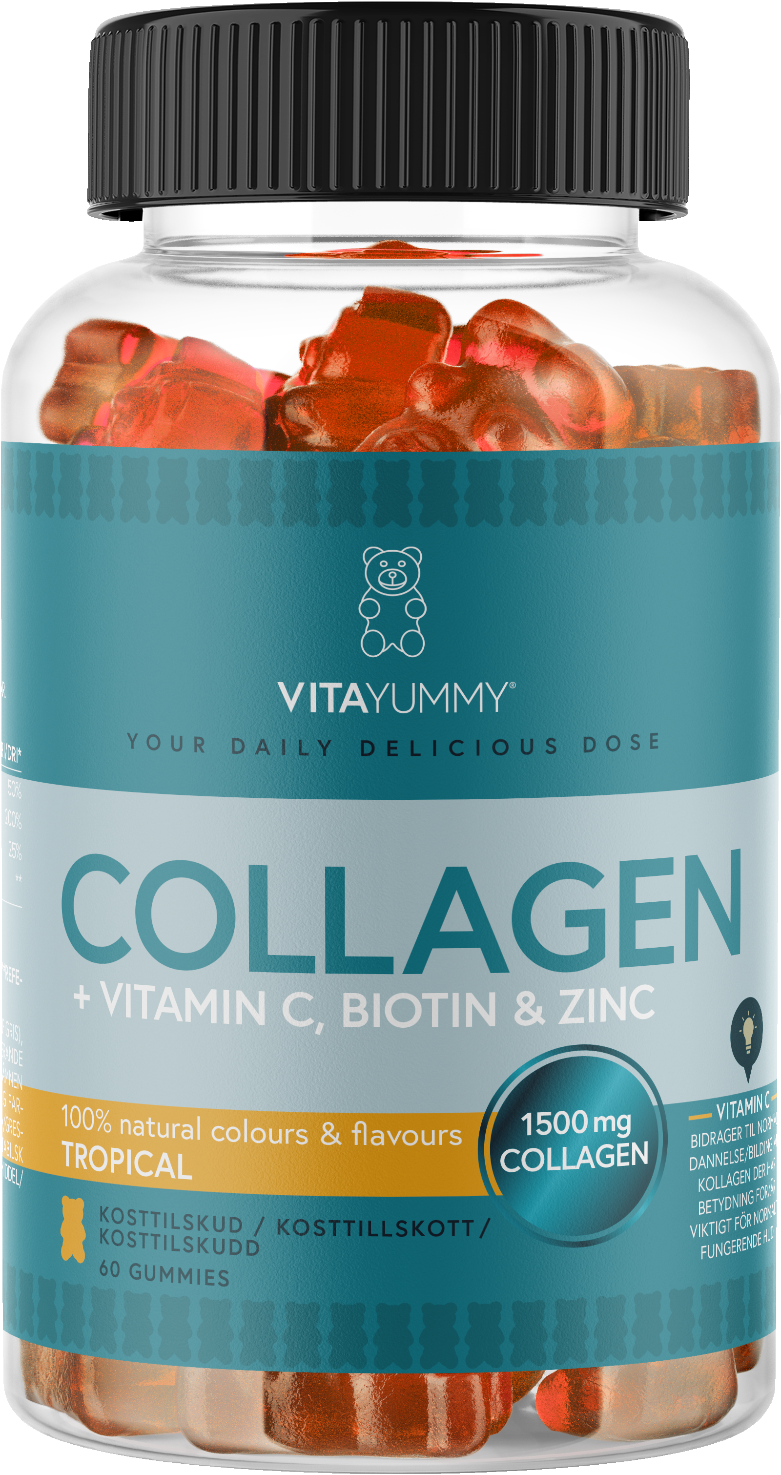 VitaYummy Collagen Tropical 60 st | Skönhet och hälsa - Hälsovård | Apoteka