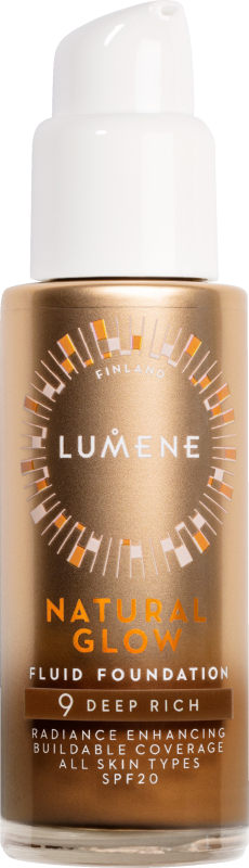 Lumene Natural glow fluid foundation spf20 9 deep rich 30 ml