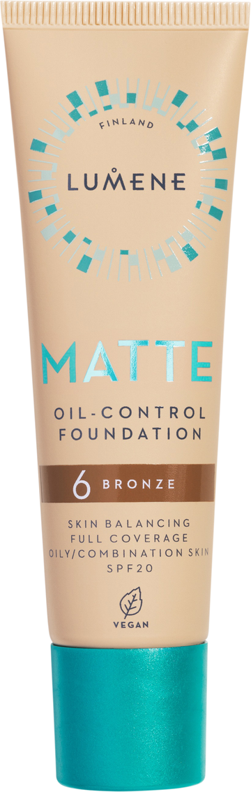 Lumene Matte oilcontrol foundation spf 20 6 bronze