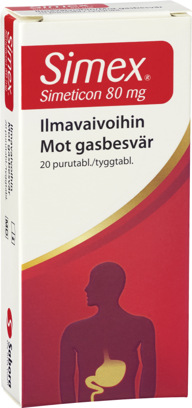 Simex Tuggtablett Simetikon 80 mg