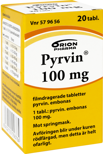Pyrvin, filmdragerad tablett 100 mg