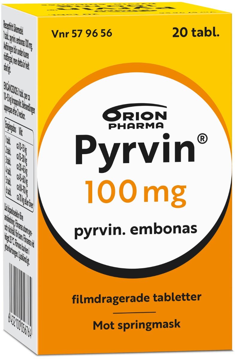 Pyrvin, filmdragerad tablett 100 mg