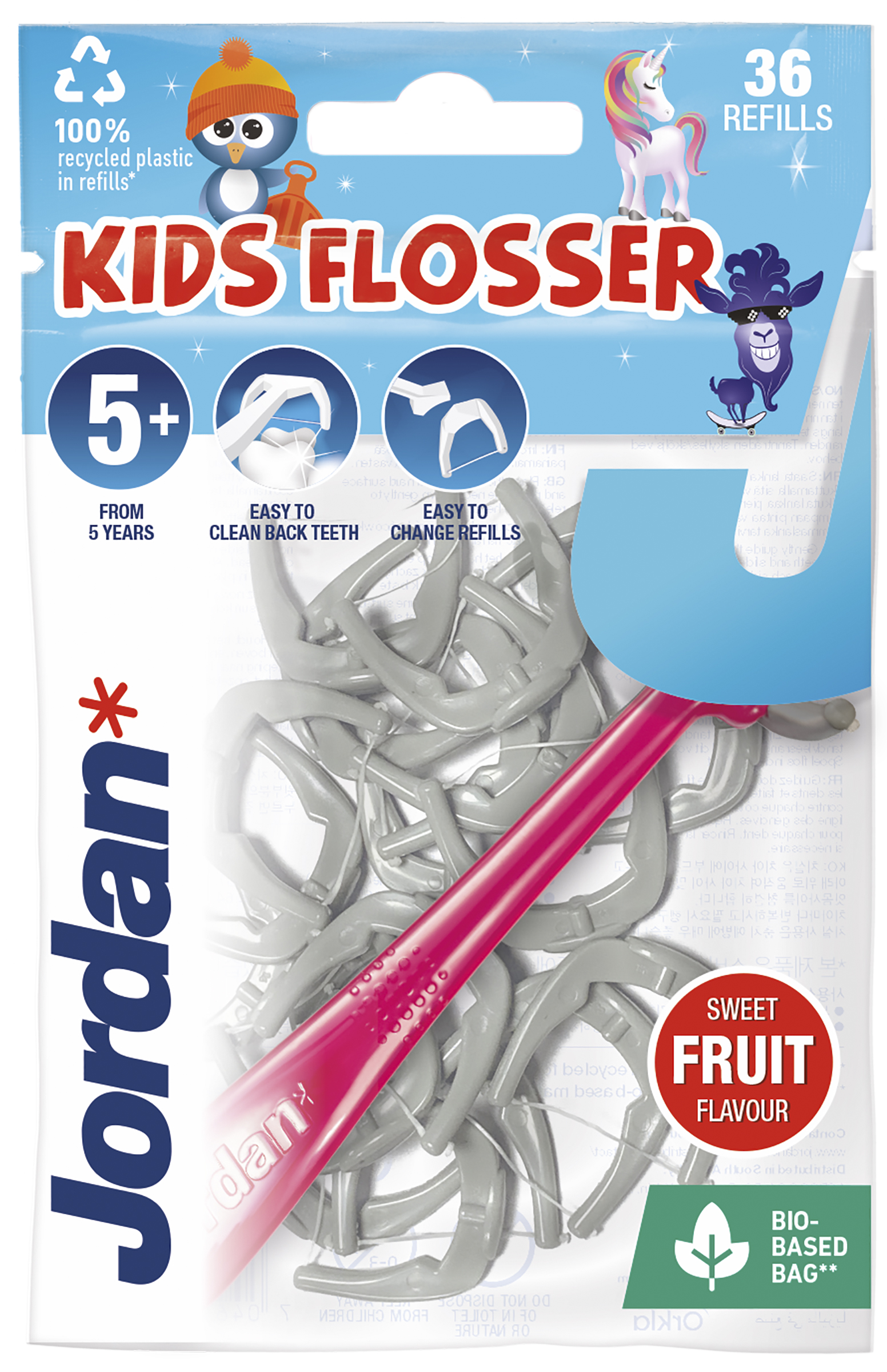 Orkla Care AB Jordan kids flosser +5y 36 st