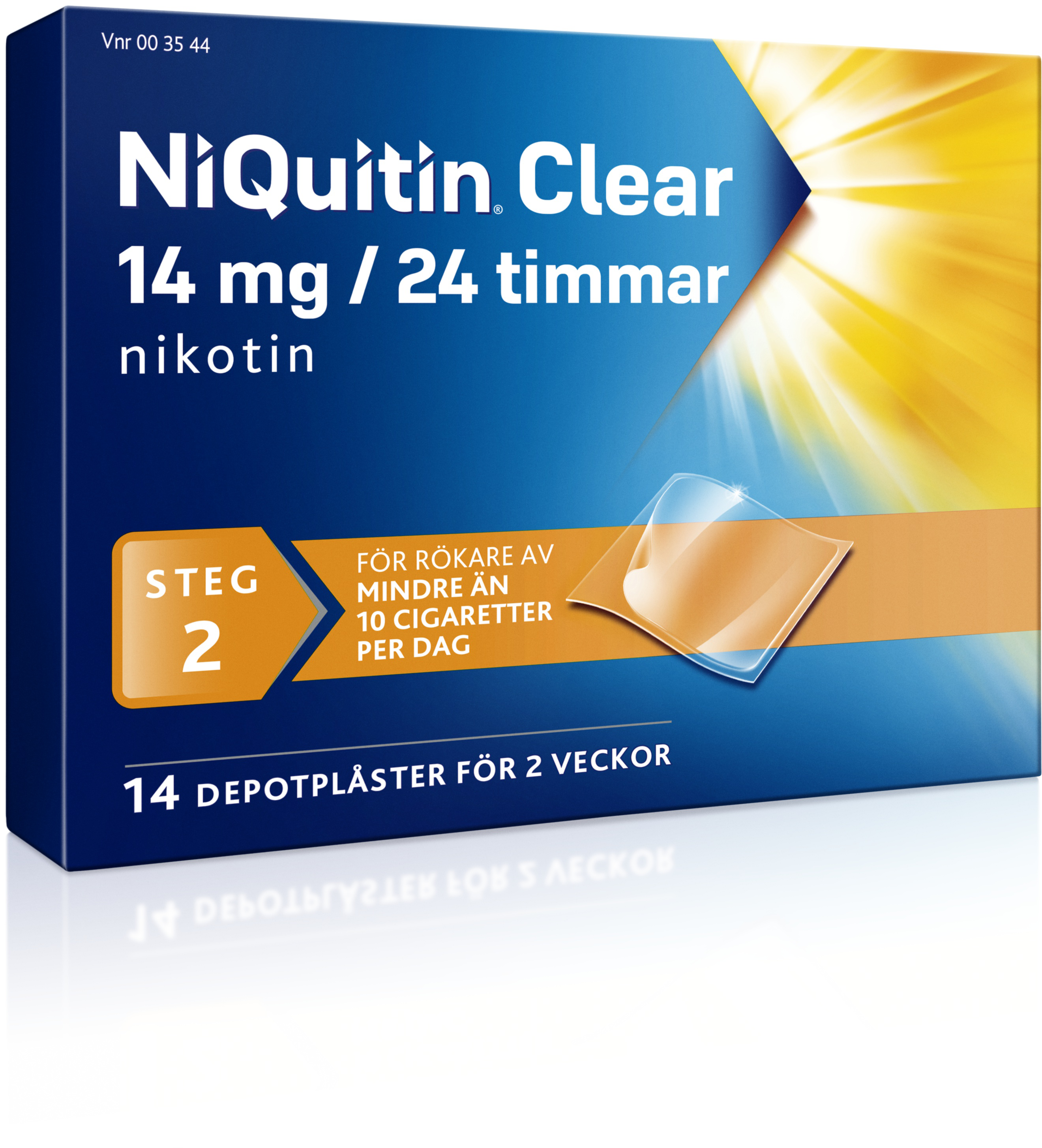 NiQuitin Clear, depotplåster 14 mg/24 timmar