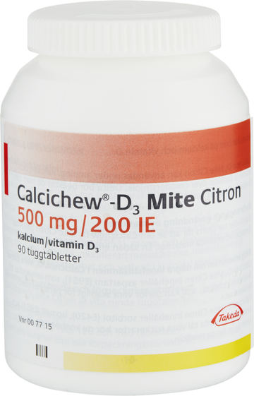 Calcichew-D3 Mite Citron, tuggtablett 500 mg/200 IE